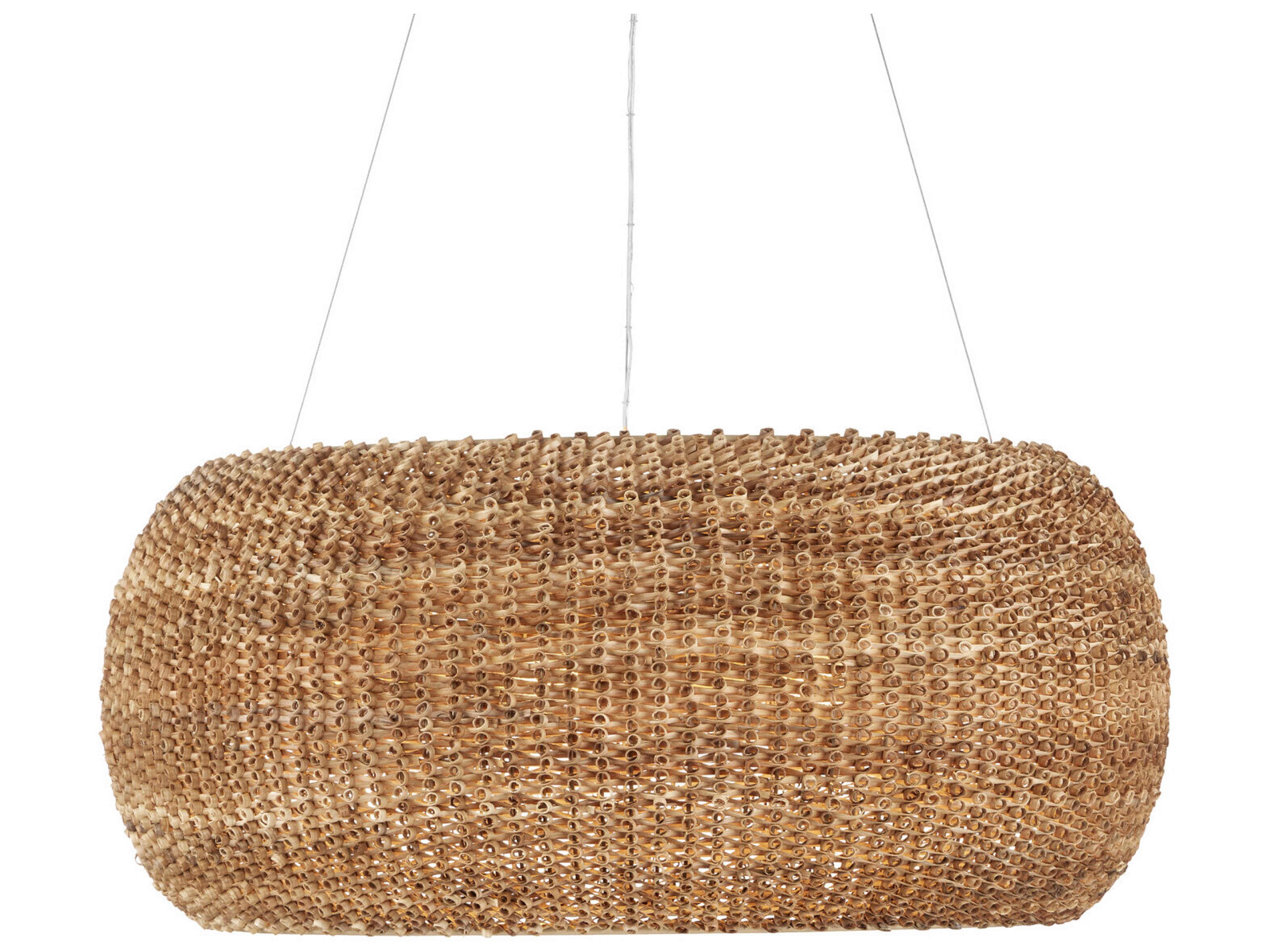 Currey & Company Boucle 6-Light Natural Beige Brown Chandelier