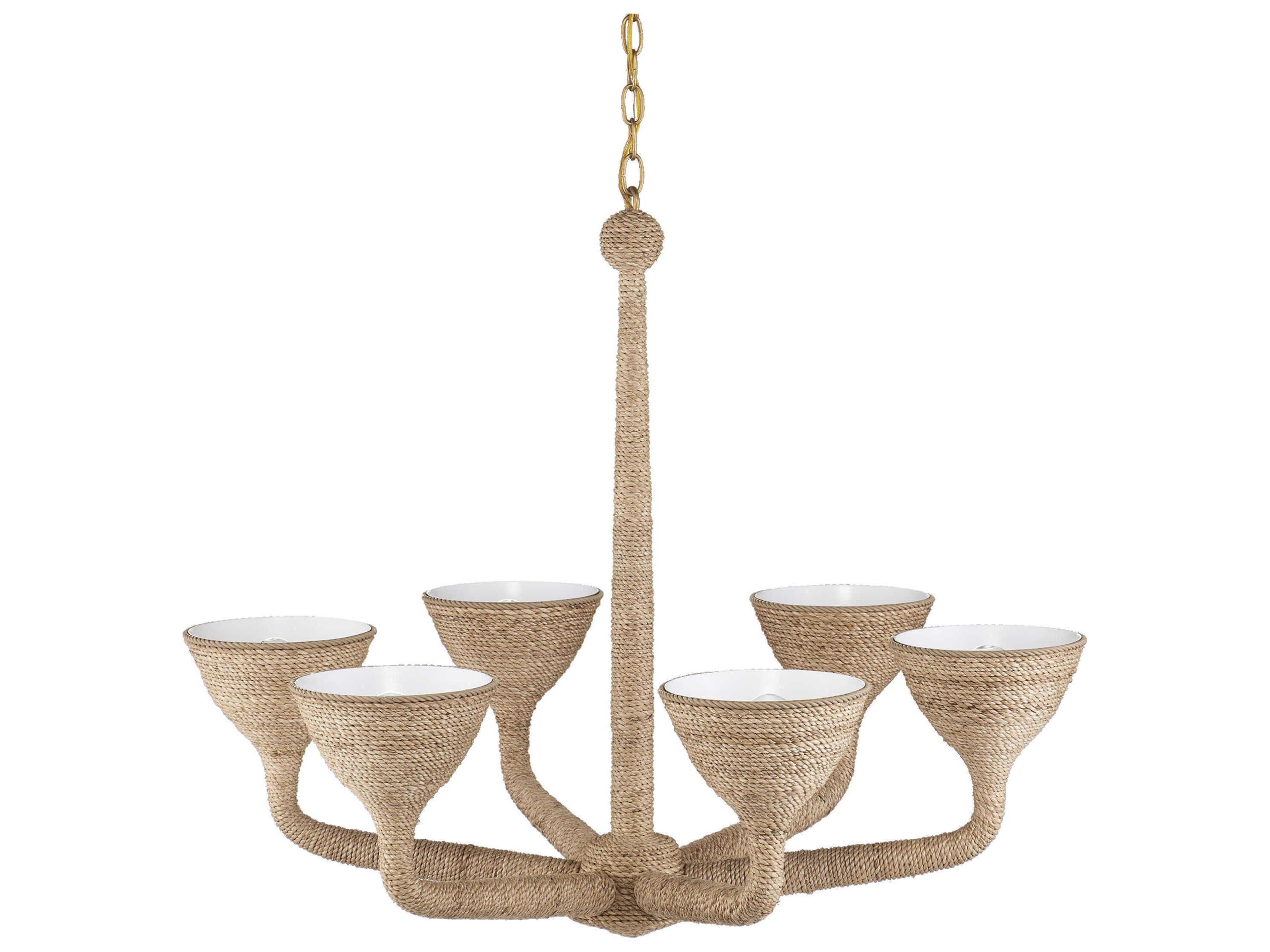 Currey & Company Marbella 6-Light Gold Chandelier