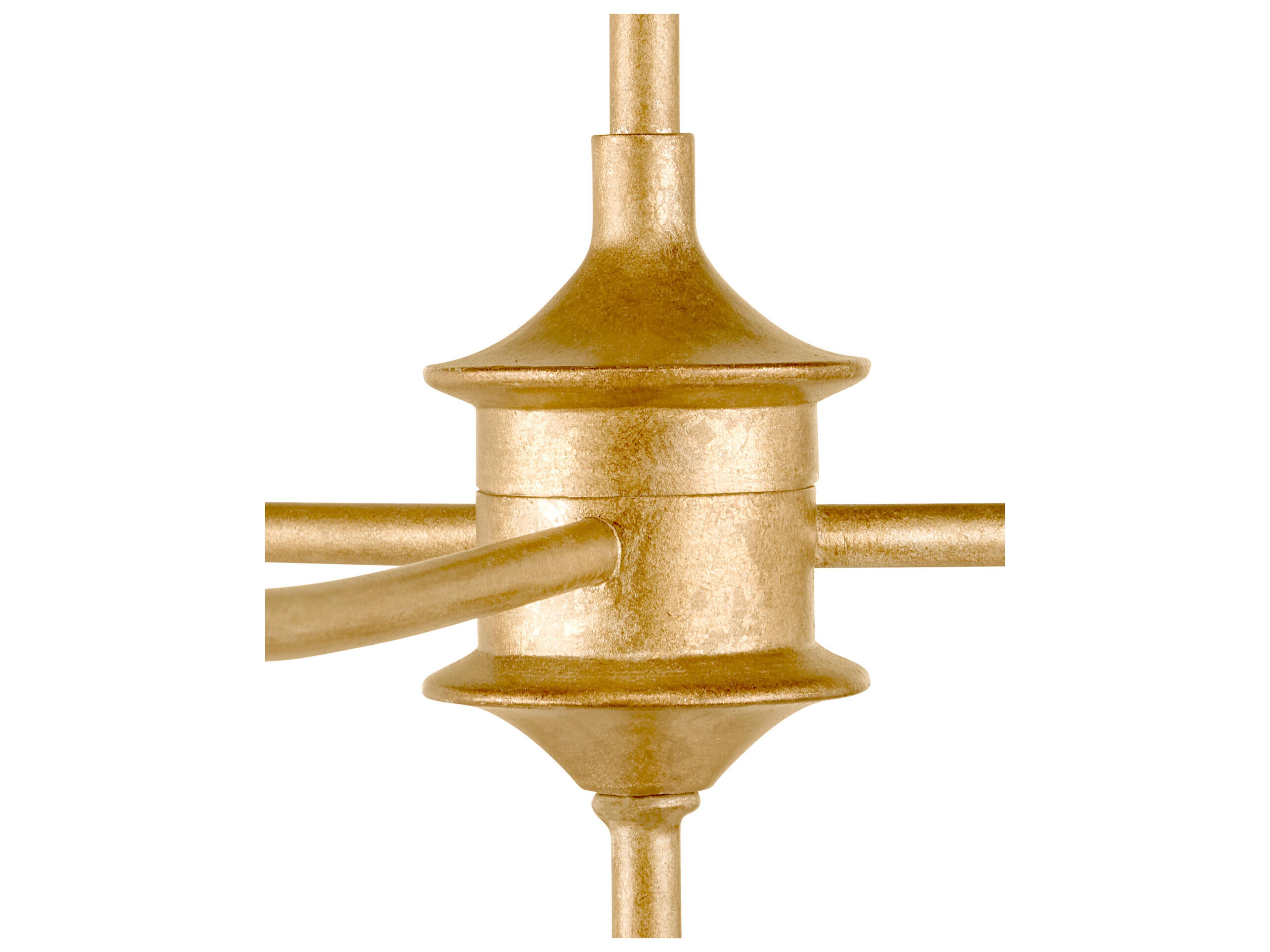 Currey & Company Nottaway 18-Light Satin Gold Candelabra Chandelier