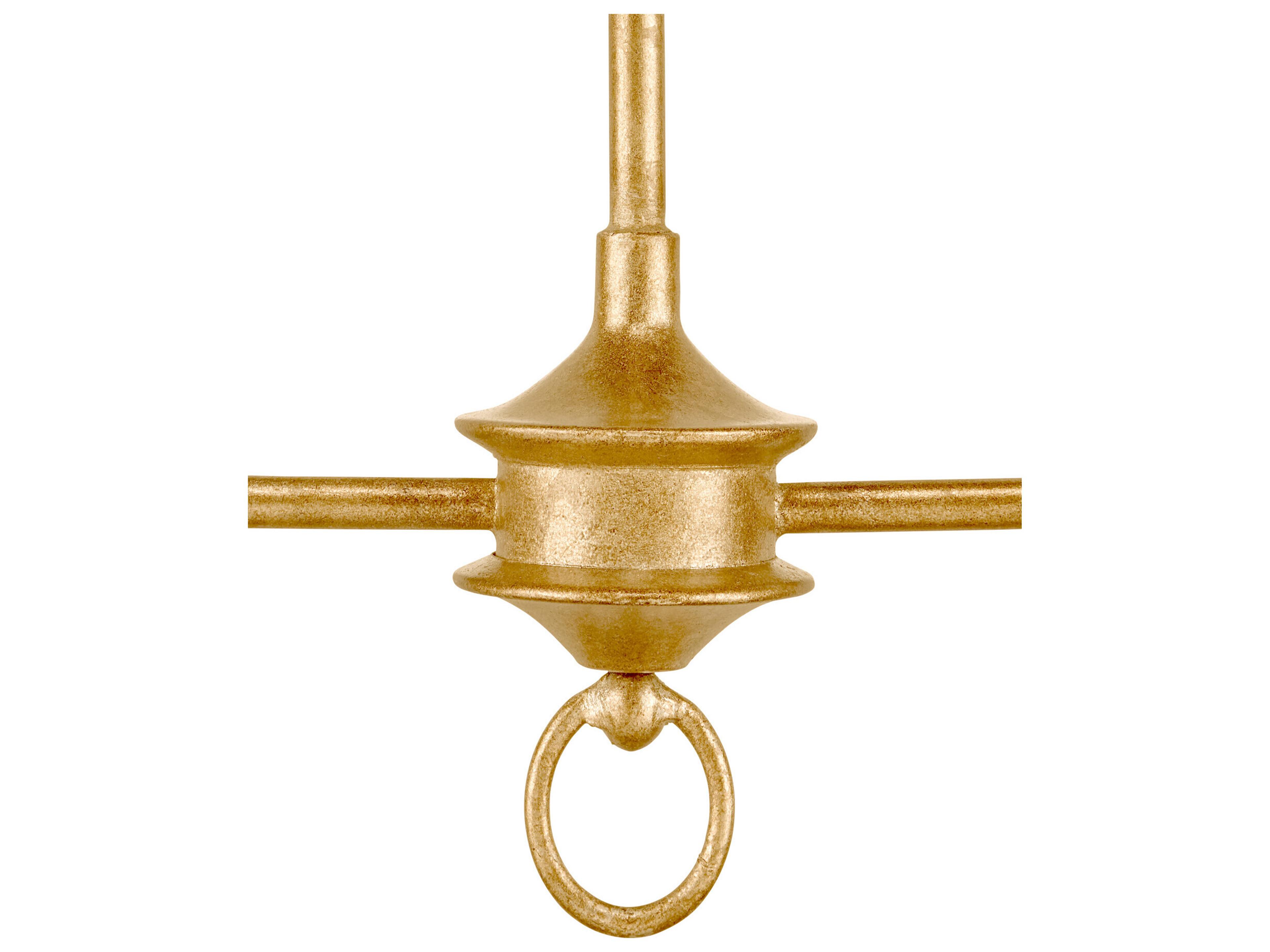 Currey & Company Nottaway 2-Light Satin Gold Island Pendant