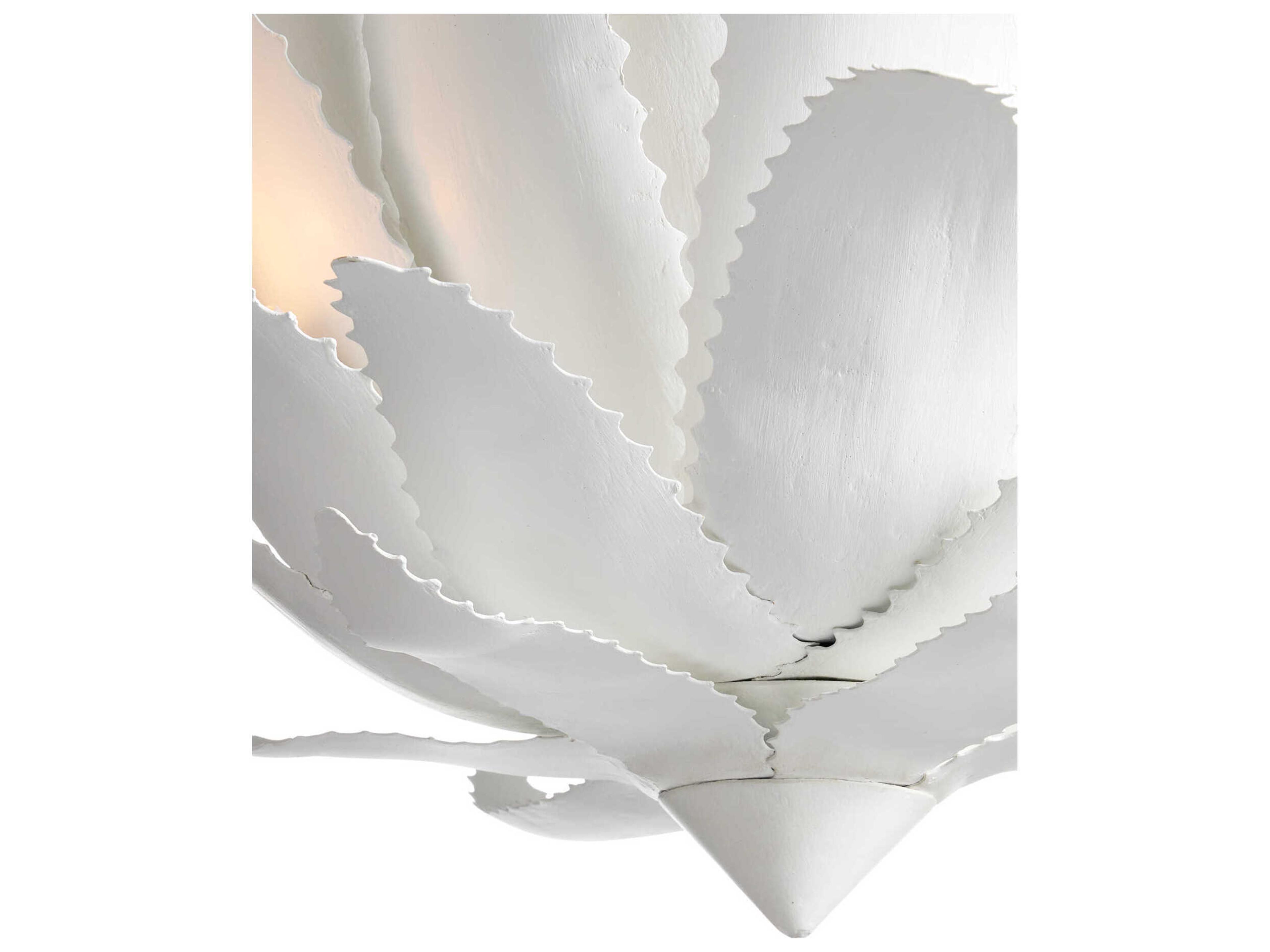 Currey & Company Agave 9-Light Gesso White Chandelier