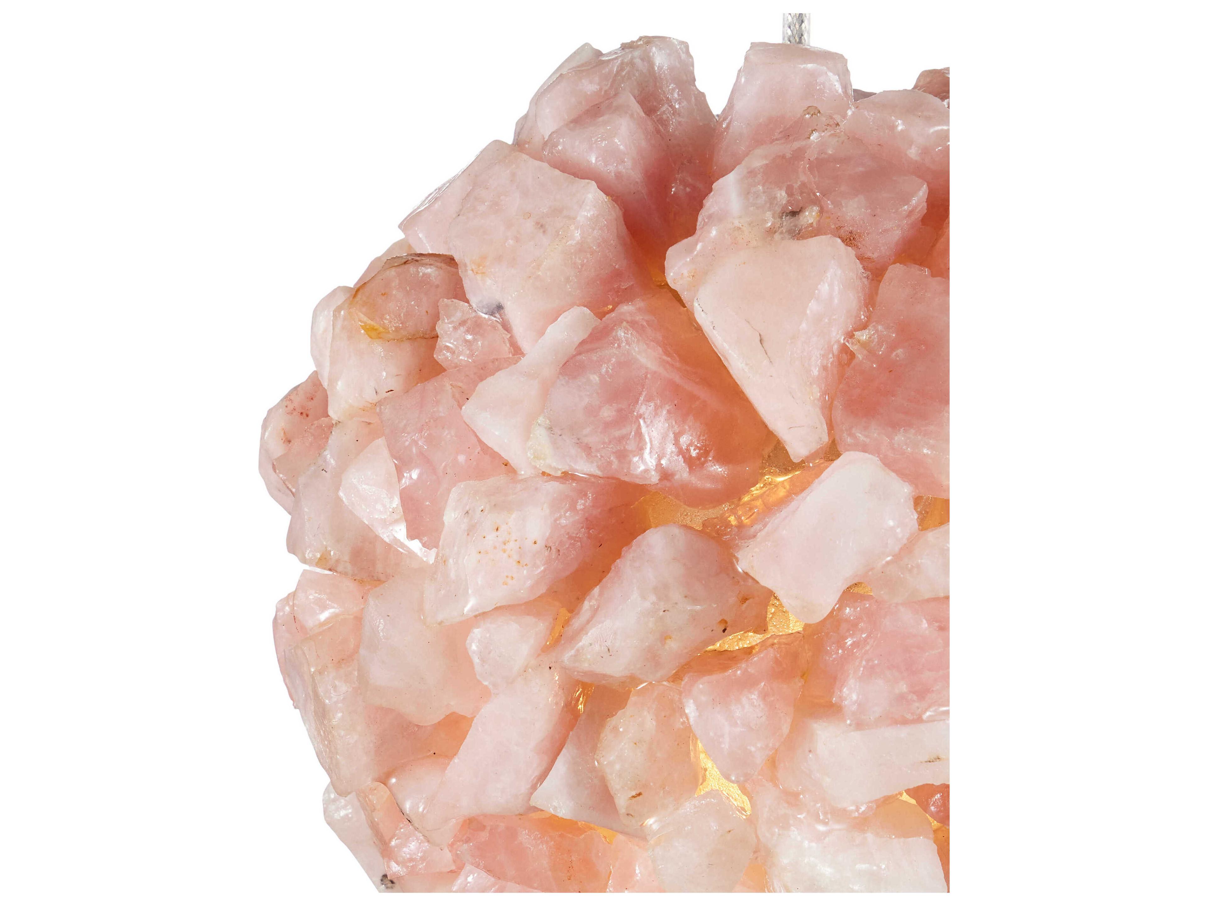 Currey & Company Clio 1-Light Rose Brass Pink Mini Pendant