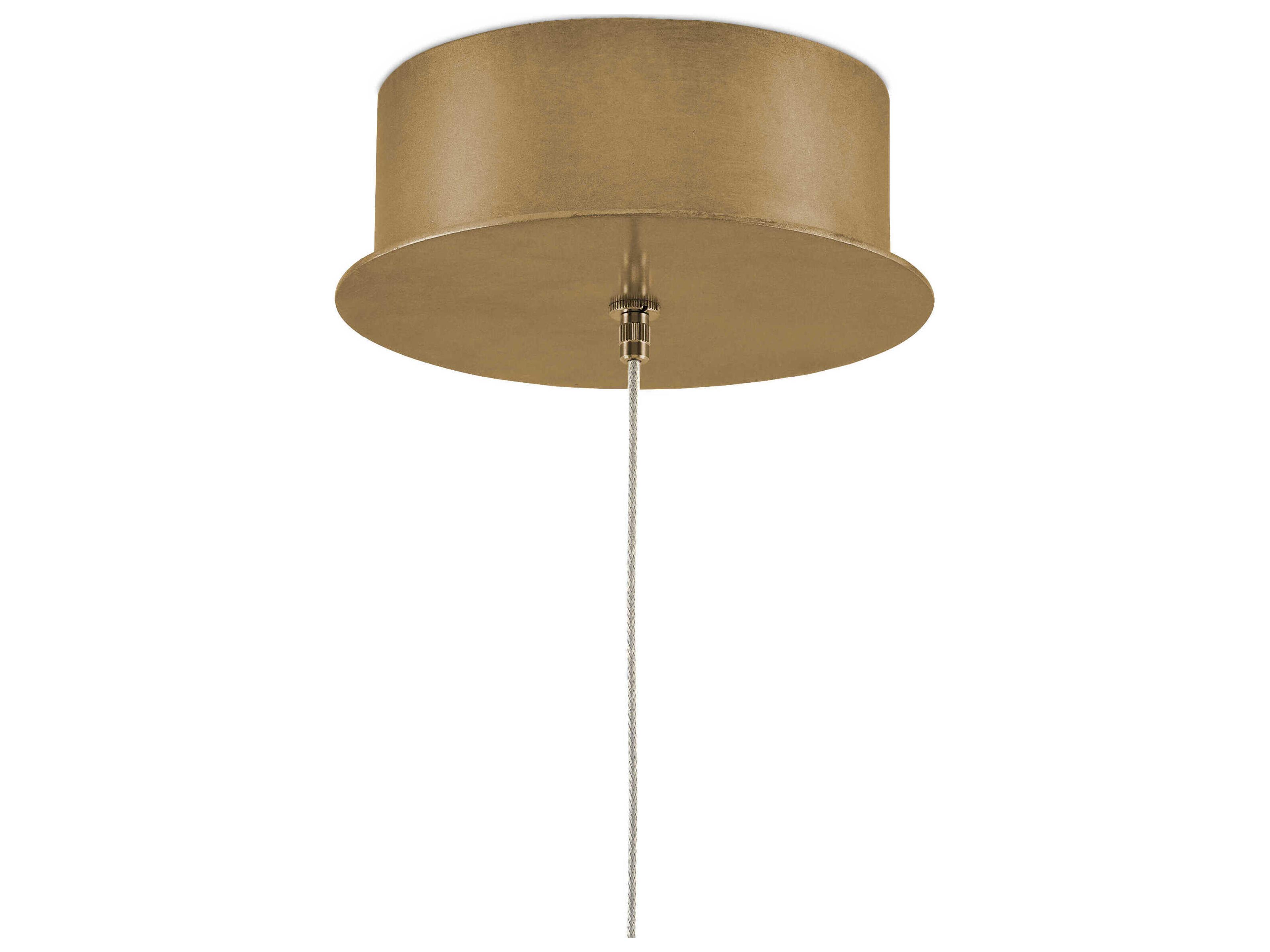 Currey & Company Purity 1-Light Natural Brass Clear Mini Pendant