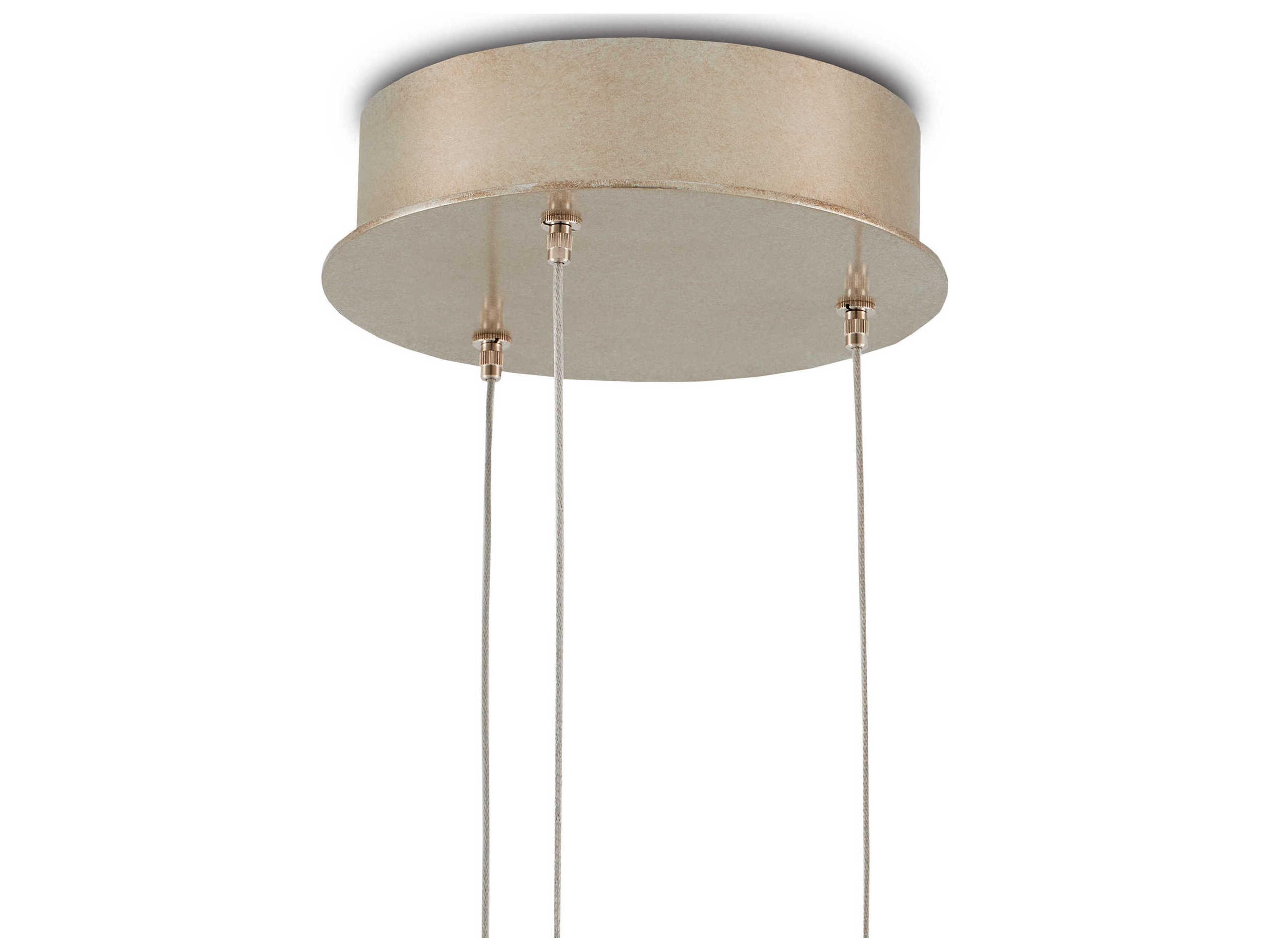 Currey & Company Posh 3-Light Textured White Mini Pendant