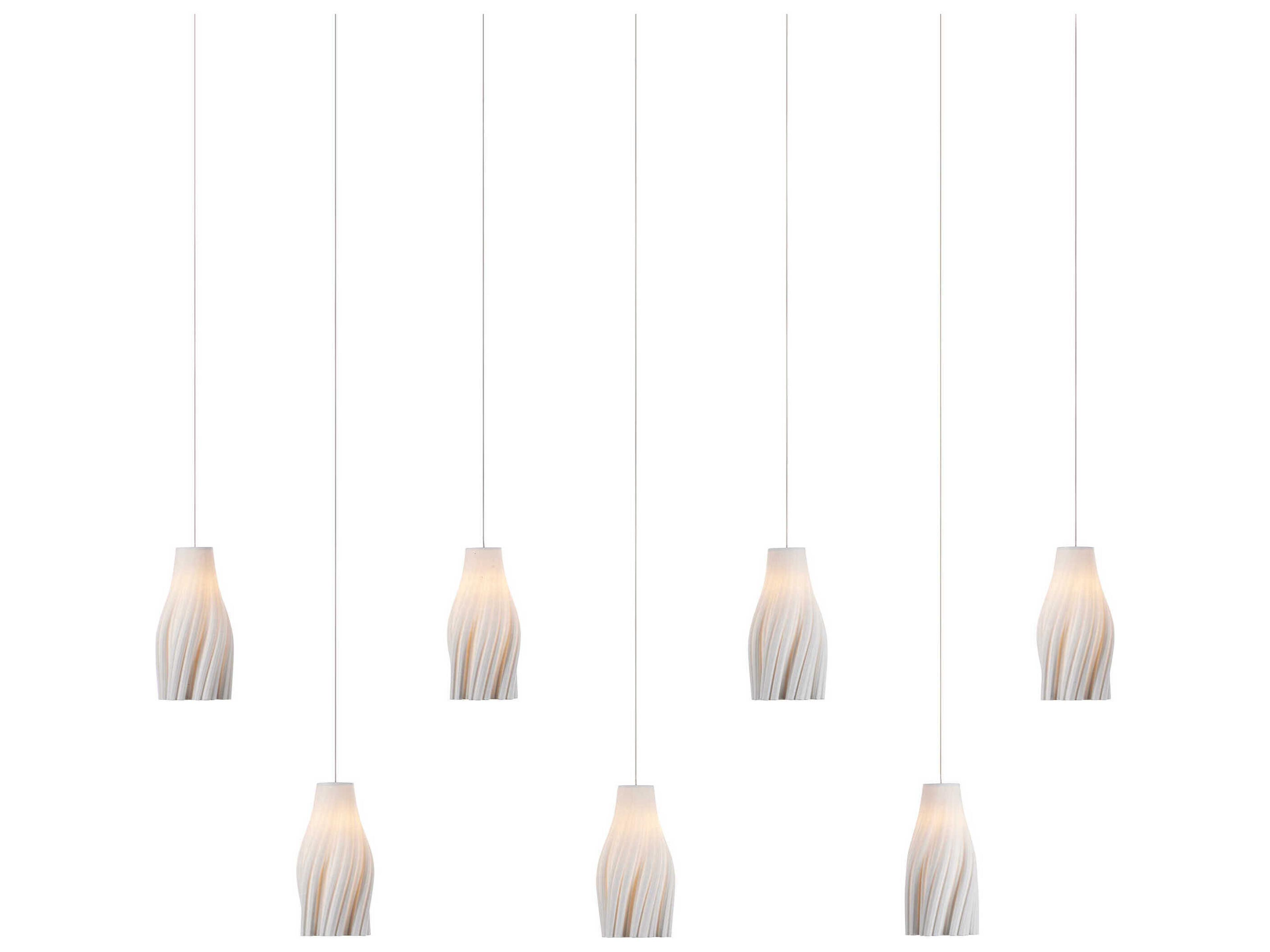 Posh 7-Light Textured White Island Pendant