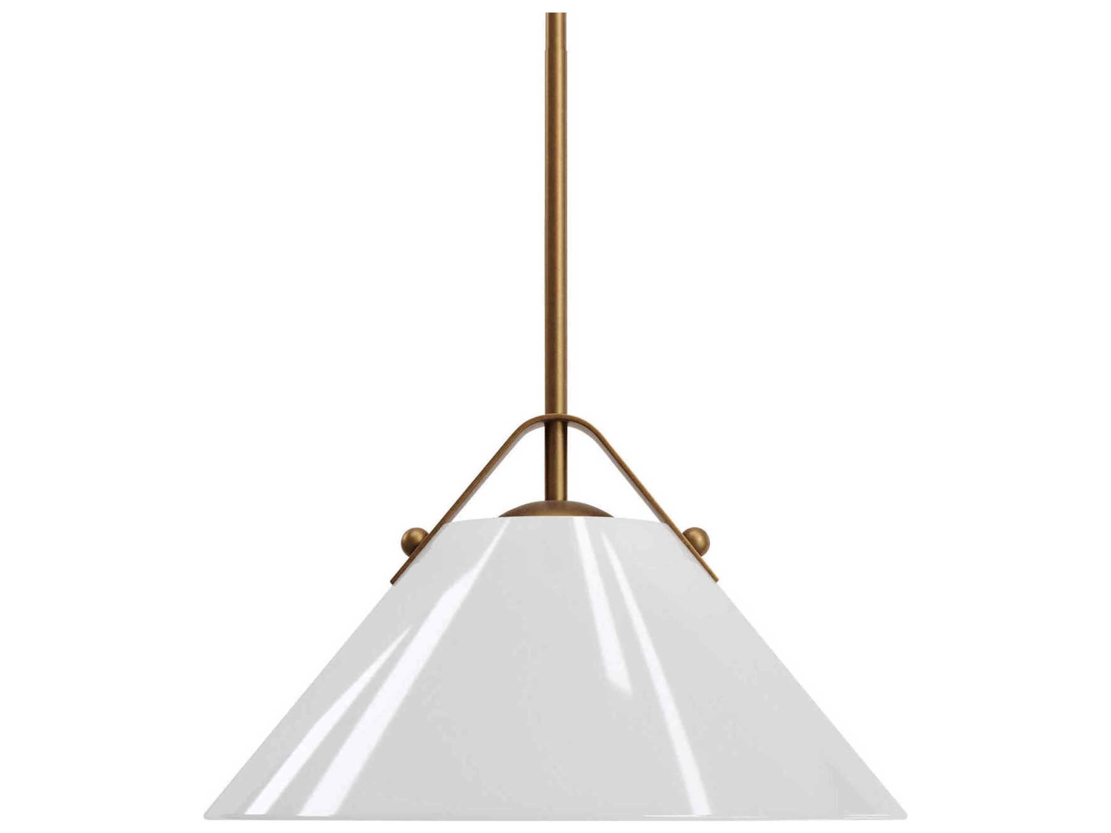 Currey & Company Bronwen 1-Light Antique Brass Semi Flush Mount