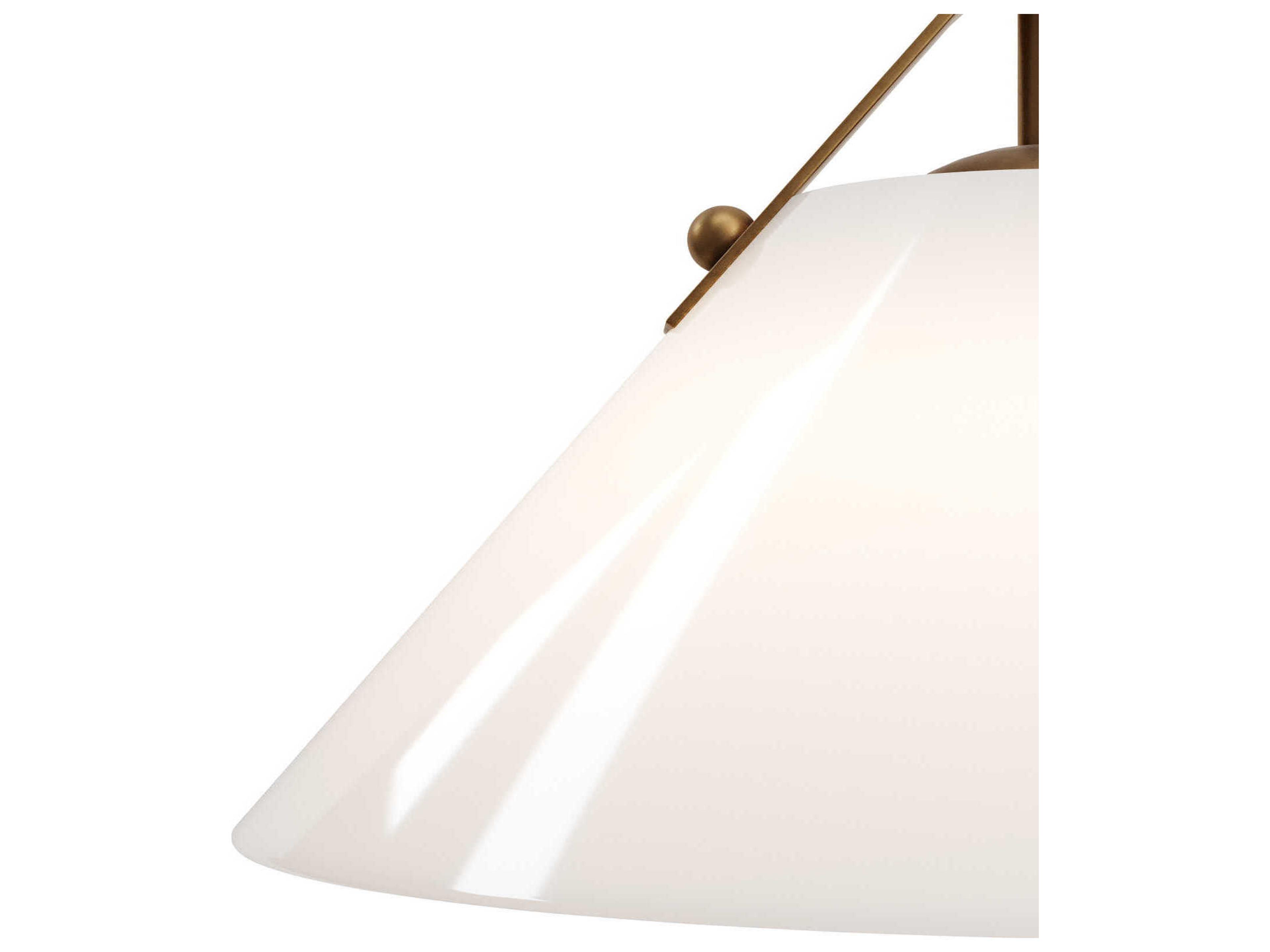 Currey & Company Bronwen 1-Light Antique Brass Semi Flush Mount