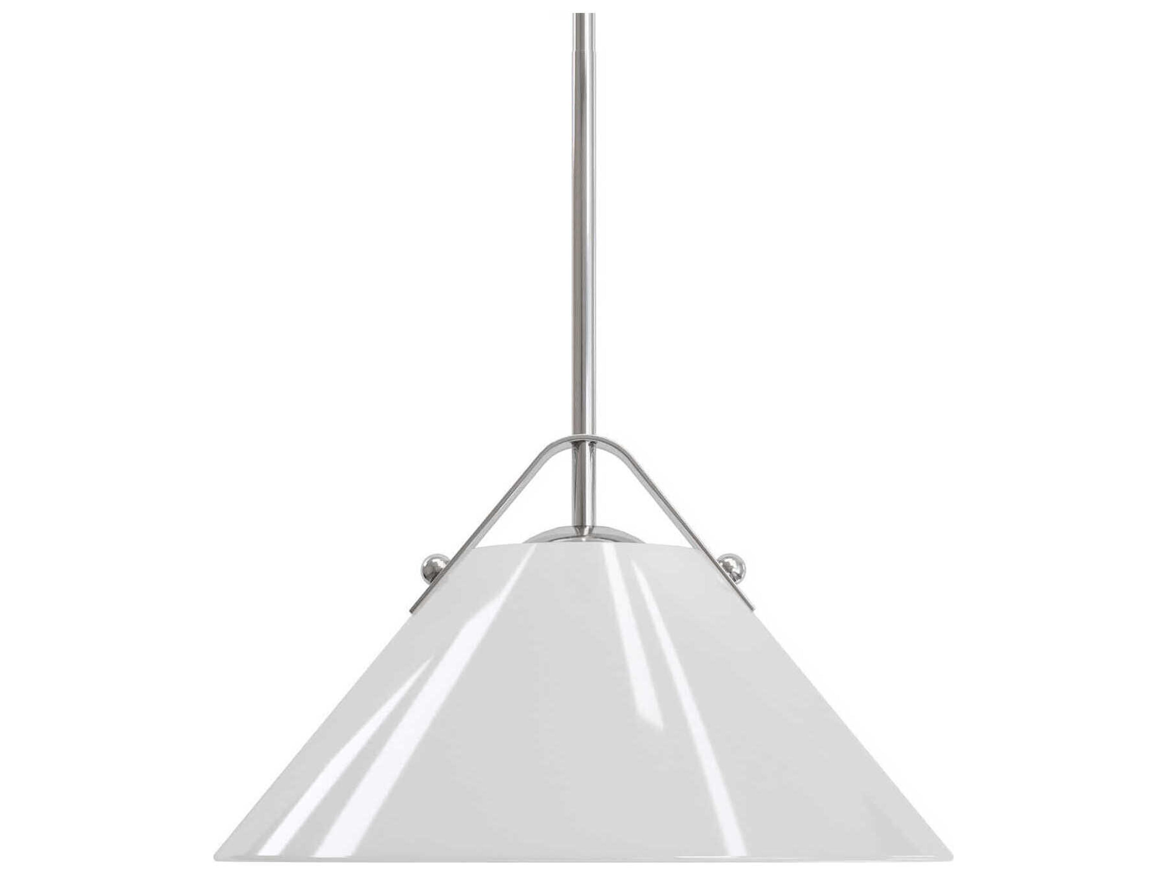 Currey & Company Bronwen 1-Light Polished Nickel Semi Flush Mount