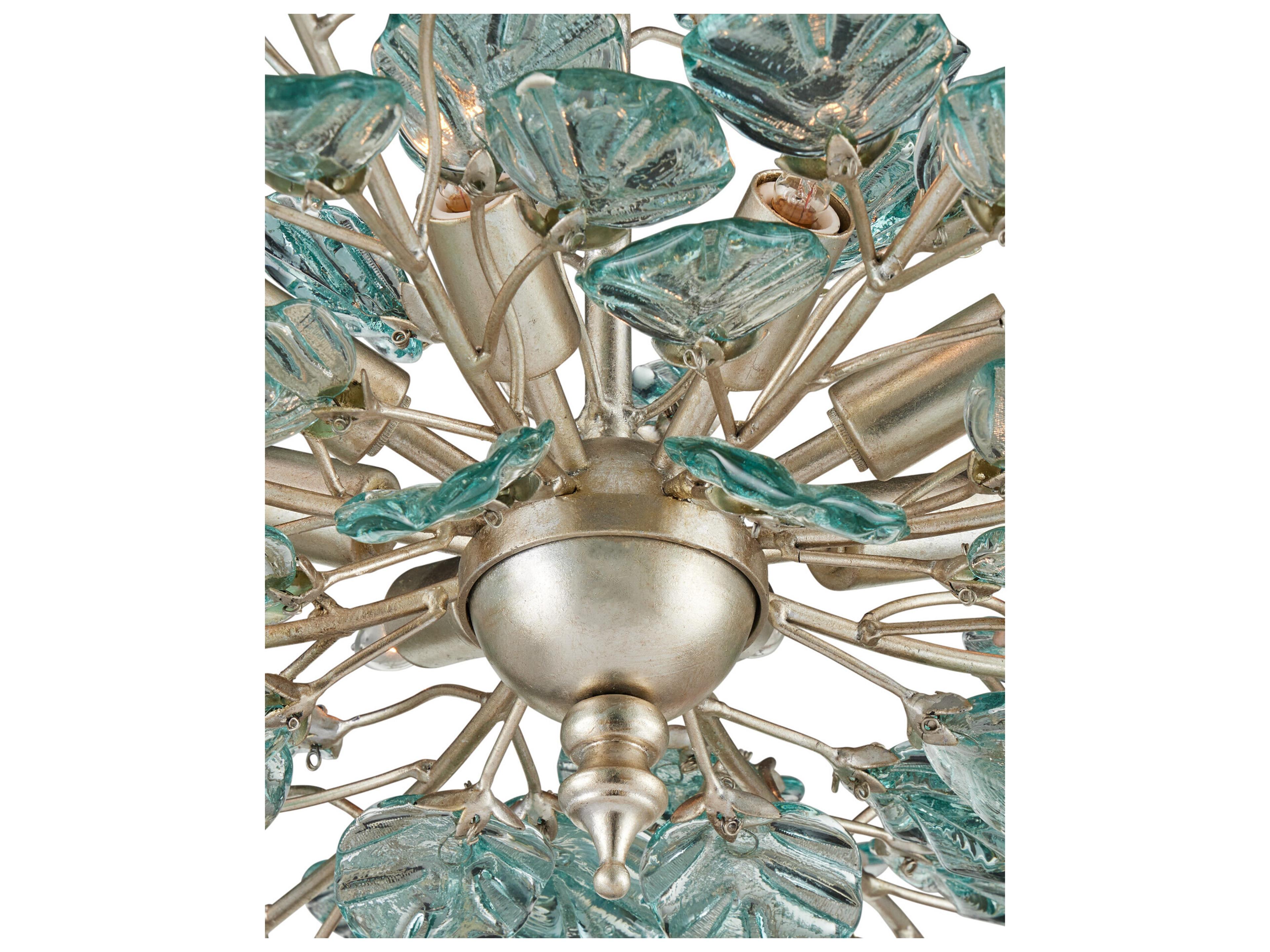 Currey & Company Baobab 8-Light Contemporary Silver Pendant