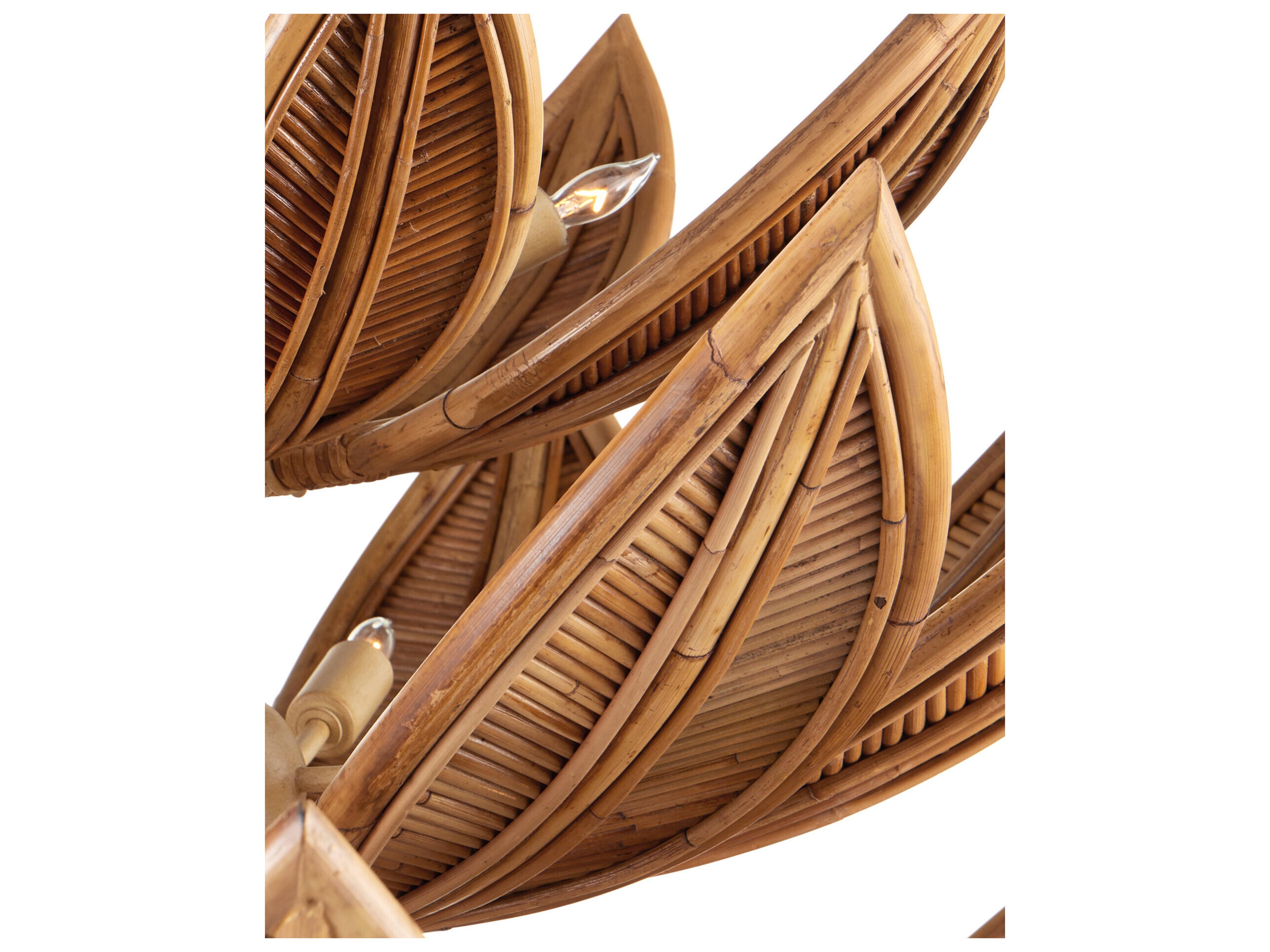 Currey & Company Cubana 12-Light Natural Coco Cream Pendant