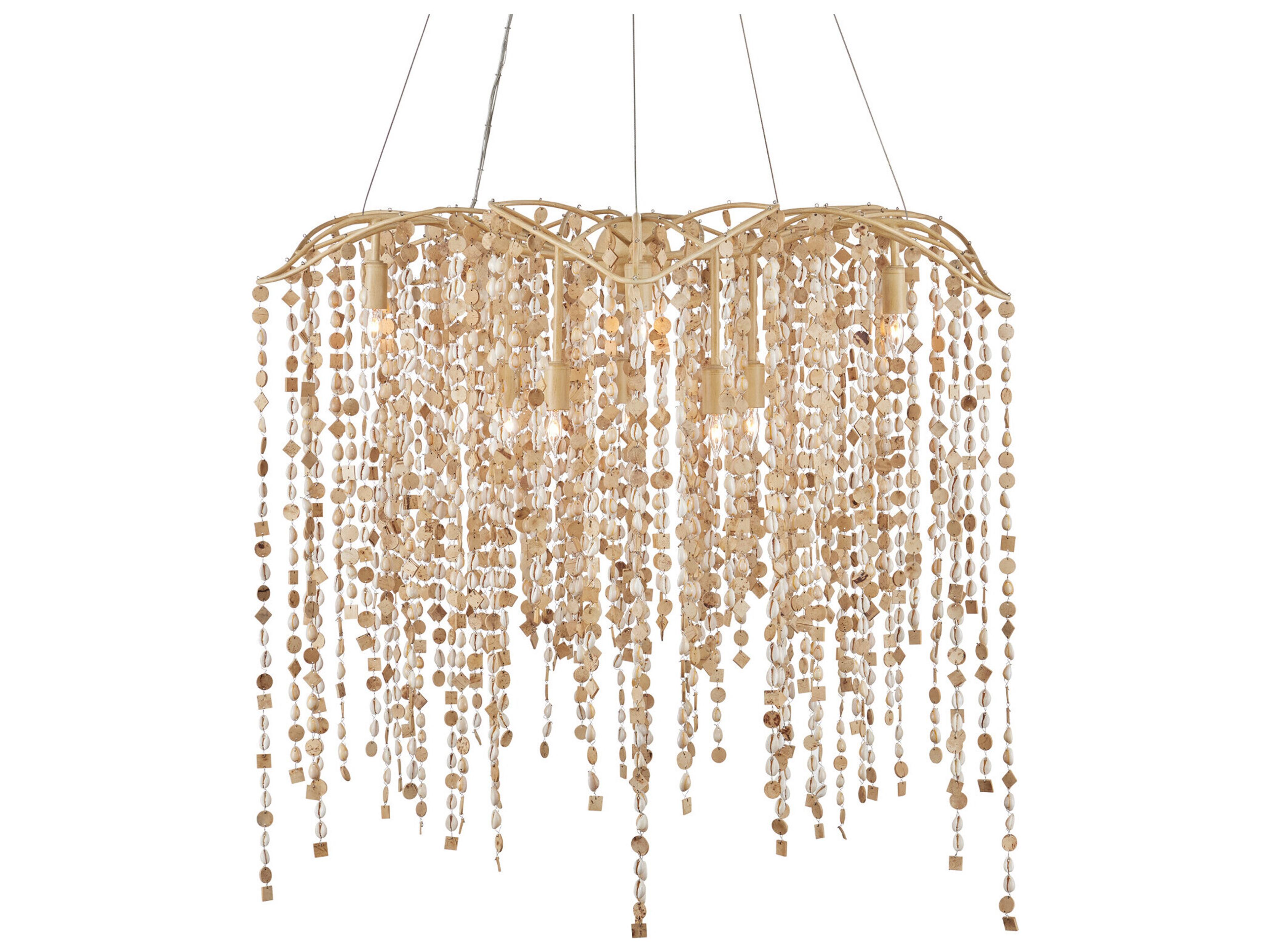 Kealia 10-Light Natural Coco Cream Pendant
