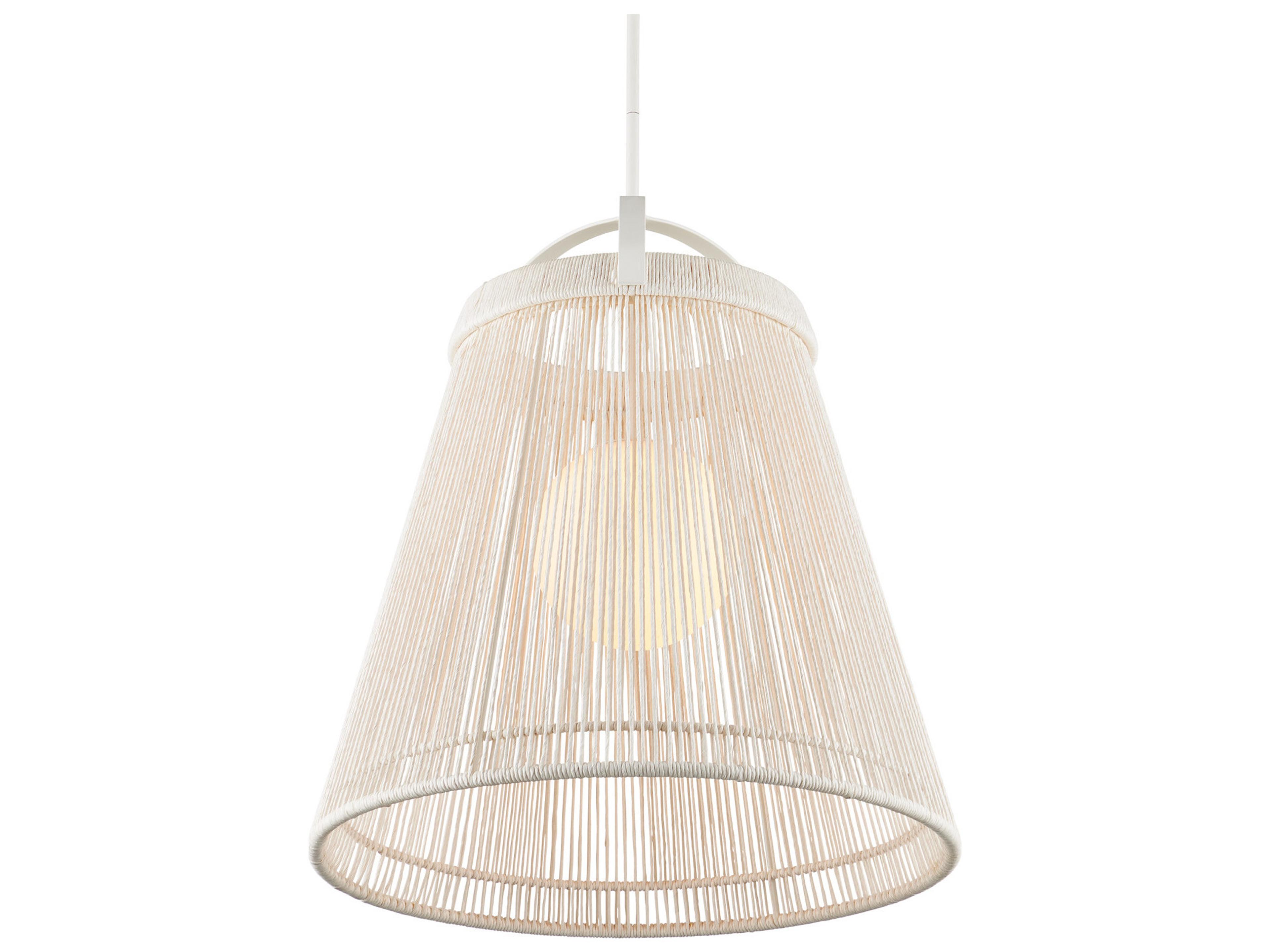 Currey & Company Parnell 1-Light White Pendant