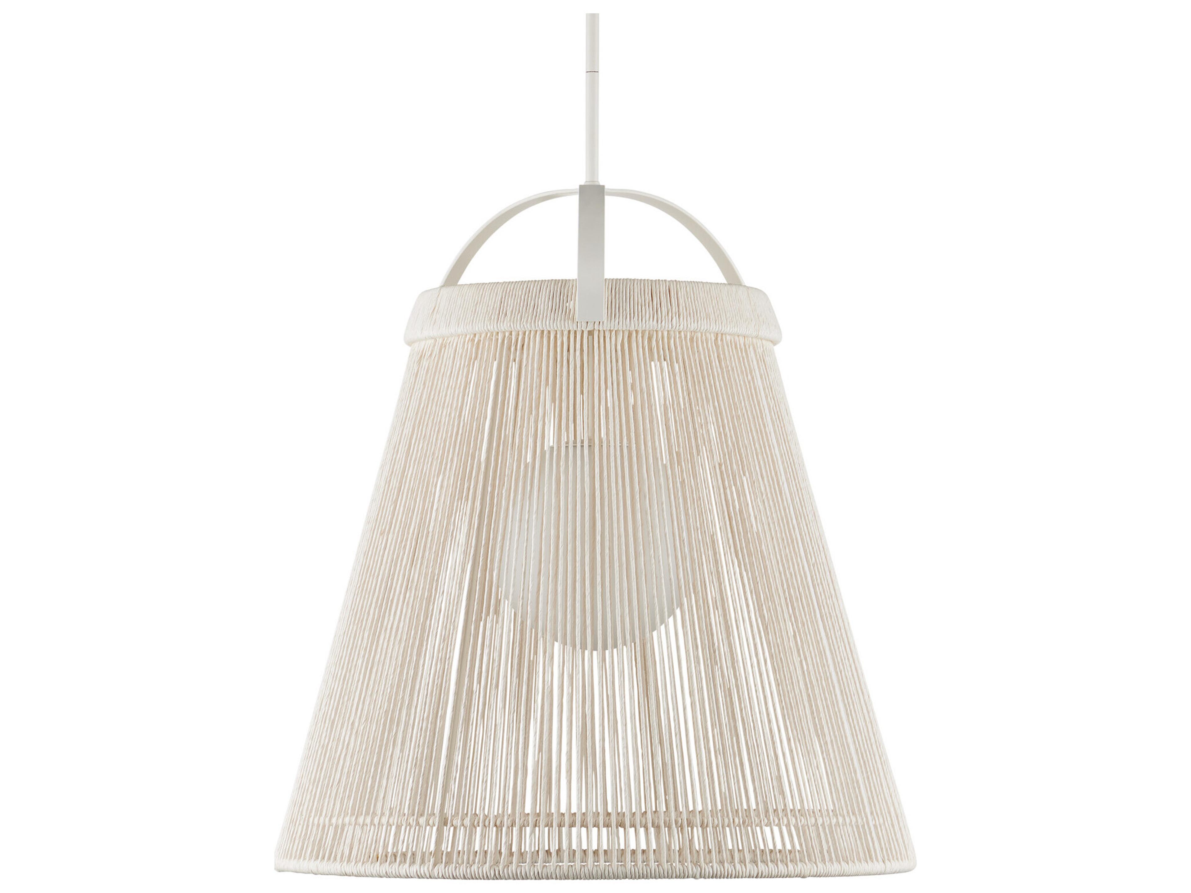 Currey & Company Parnell 1-Light White Pendant