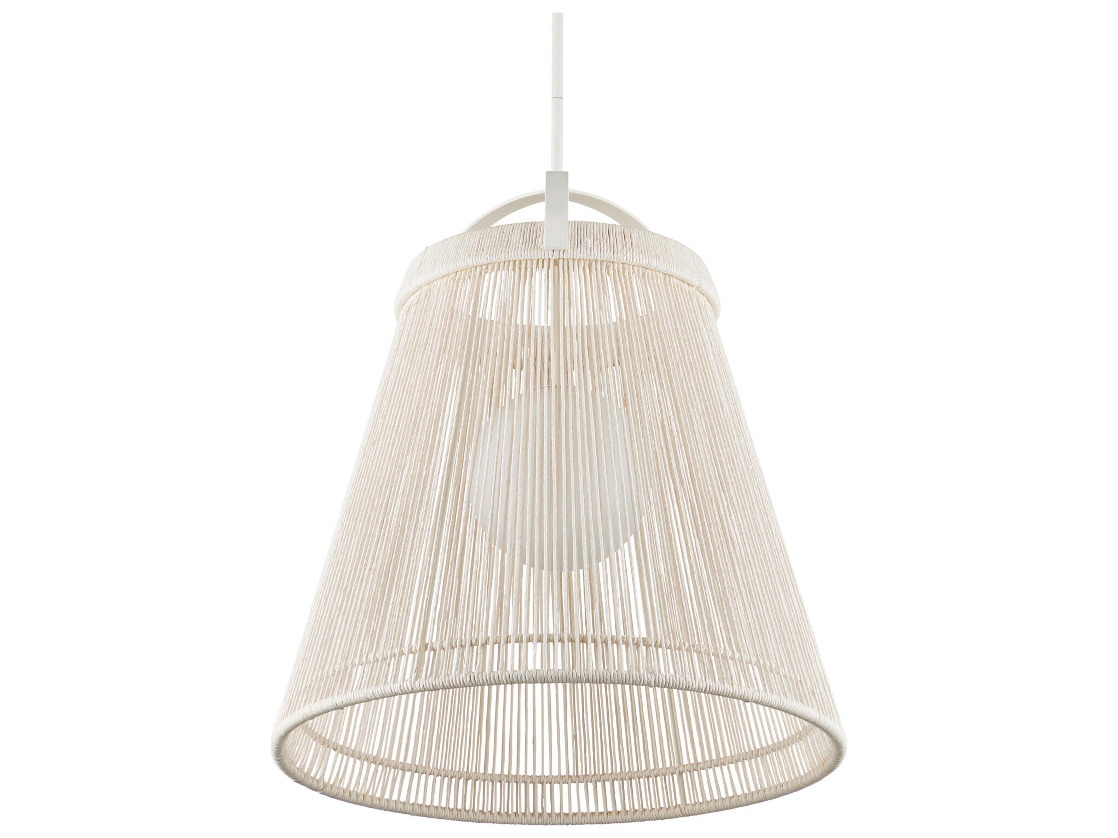 Currey & Company Parnell 1-Light White Pendant