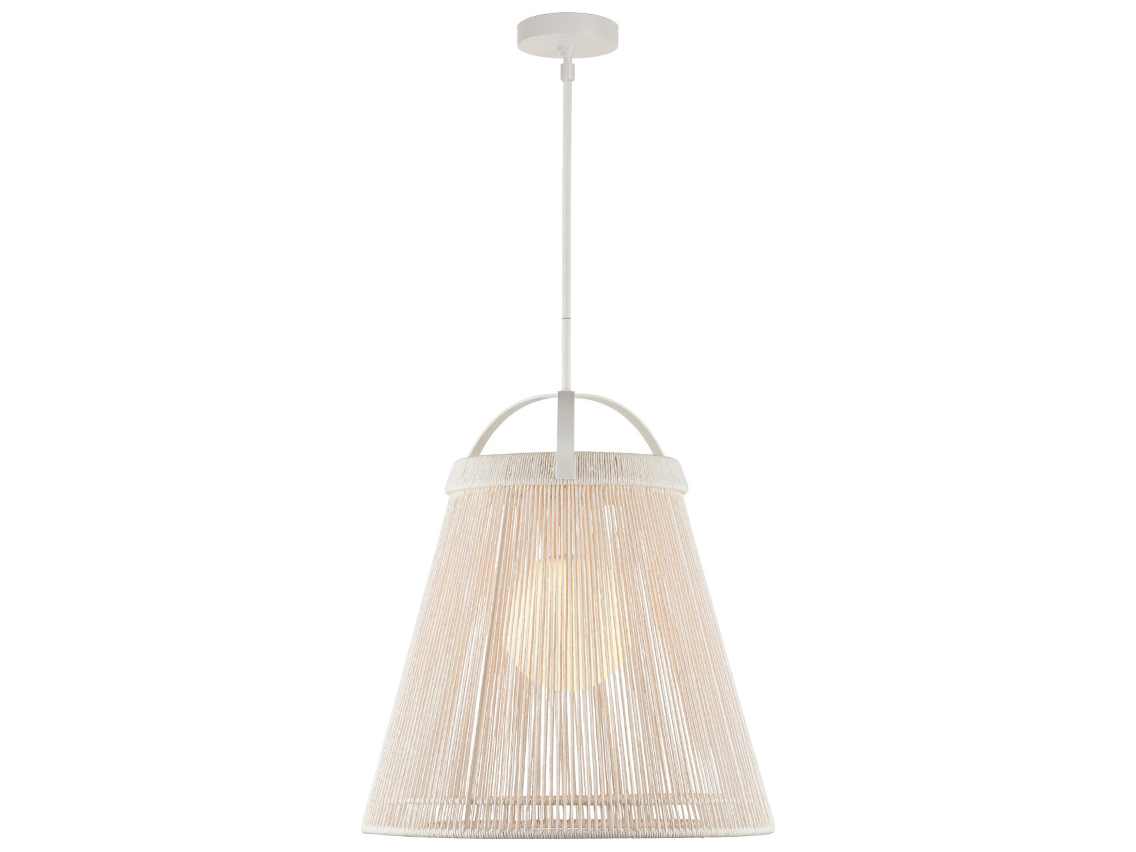 Currey & Company Parnell 1-Light White Pendant