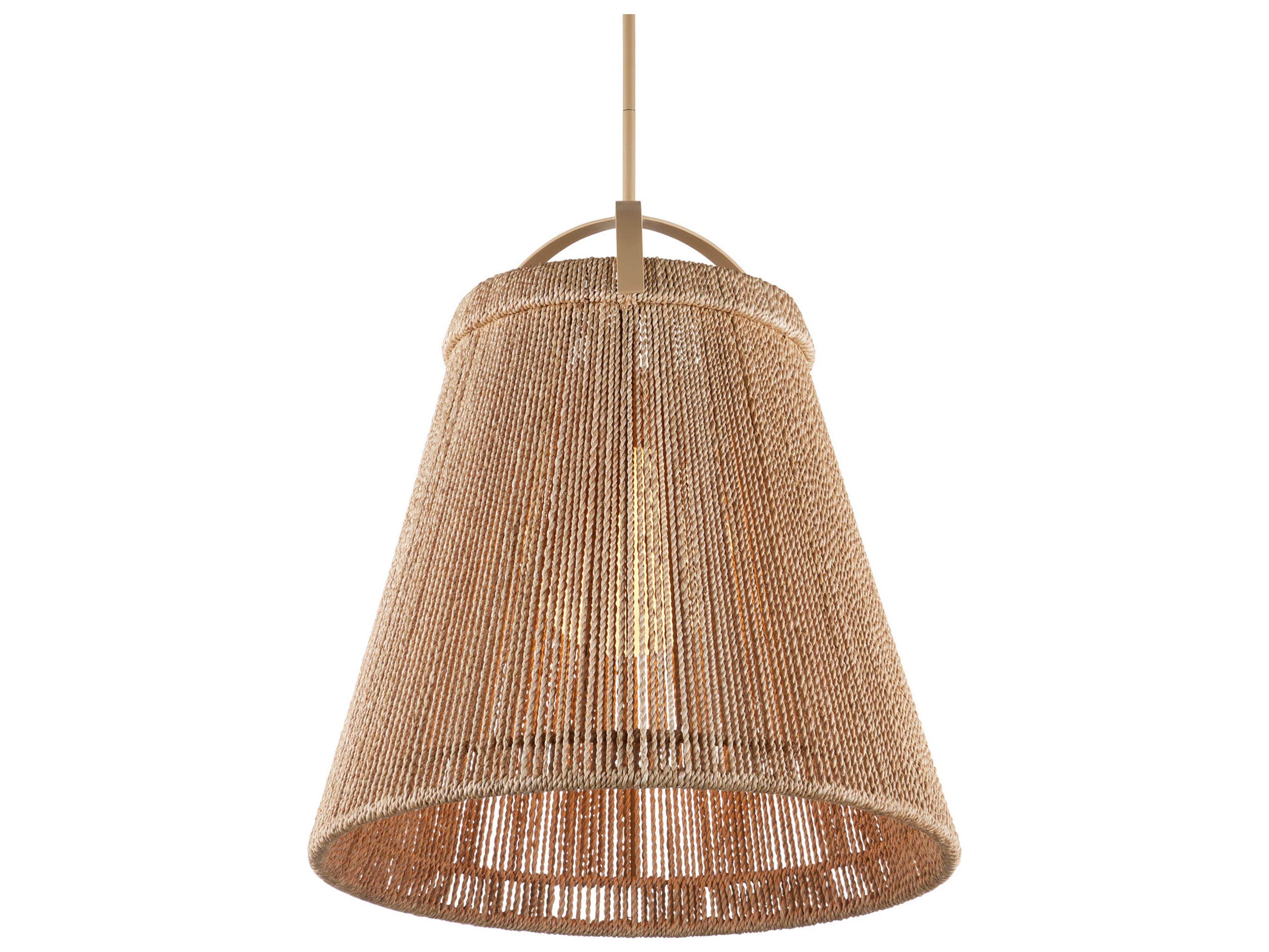 Currey & Company Parnell 1-Light Natural Beige Pendant