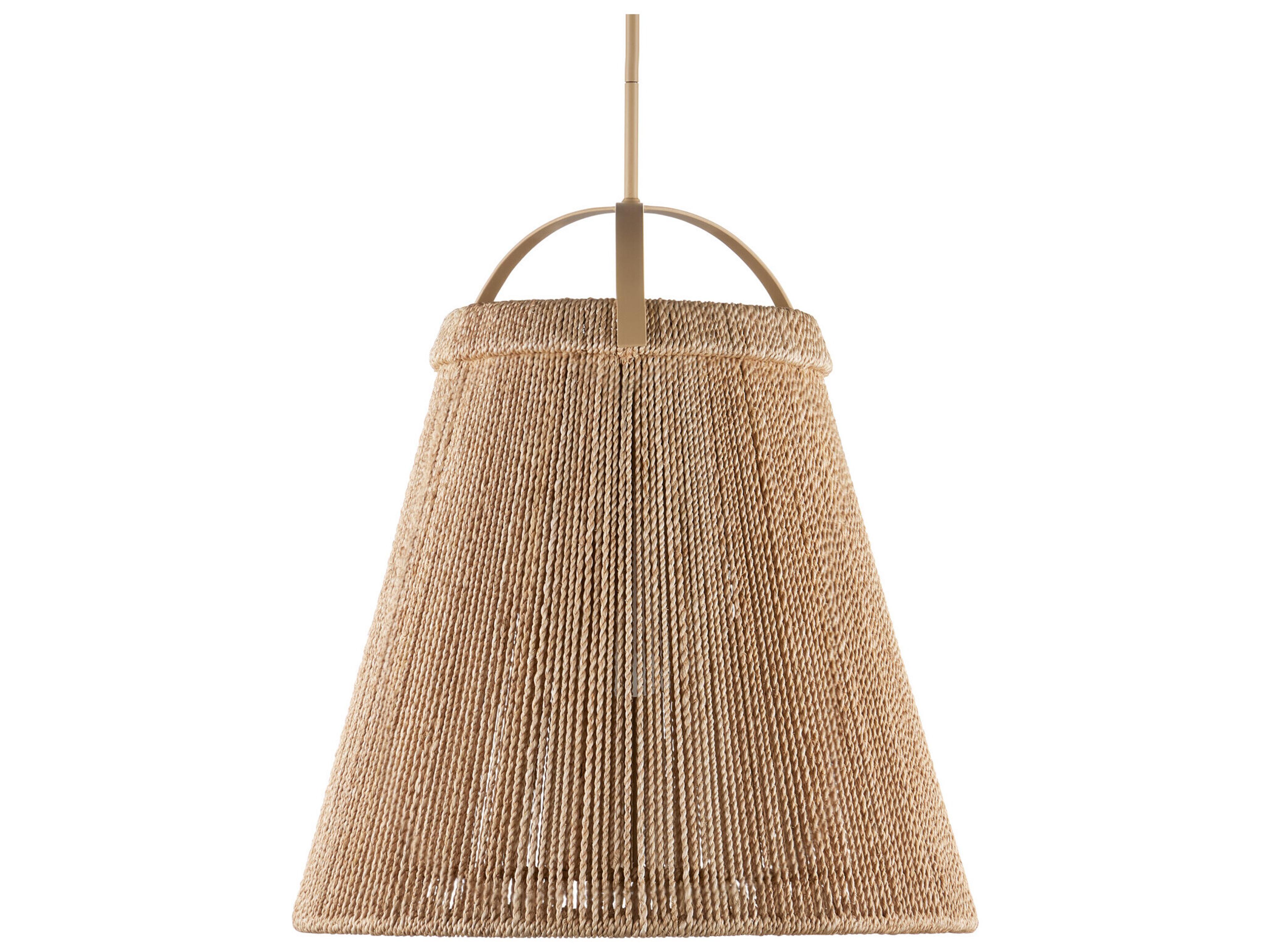 Currey & Company Parnell 1-Light Natural Beige Pendant