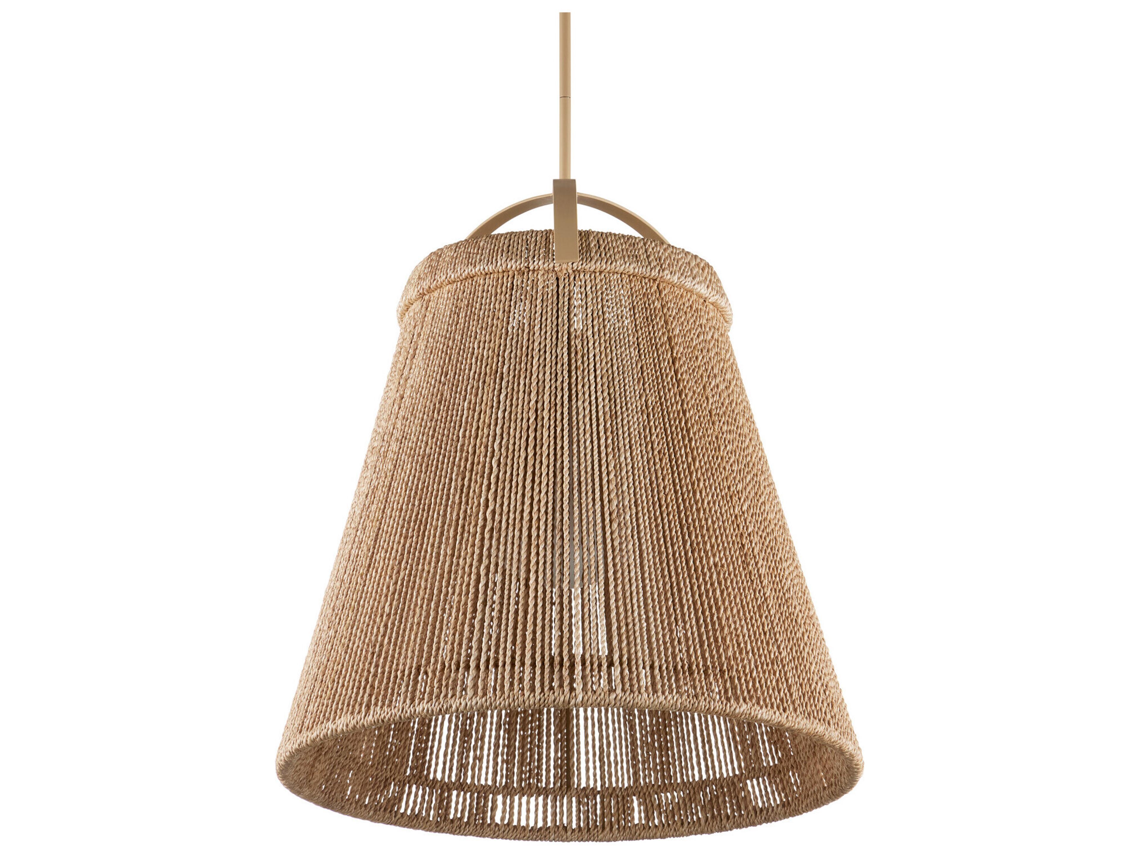 Currey & Company Parnell 1-Light Natural Beige Pendant