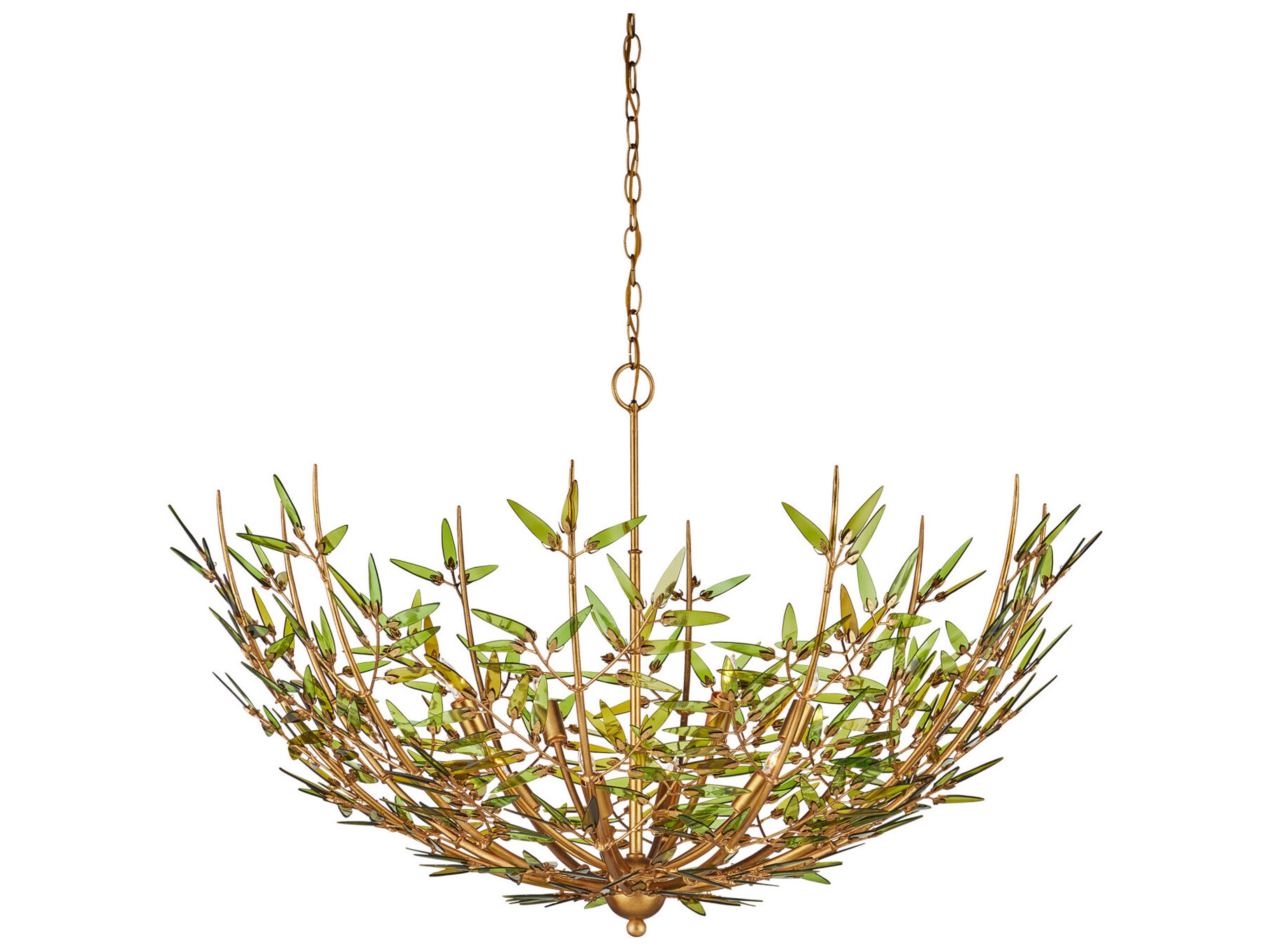 Babylon 8-Light Contemporary Gold Chandelier