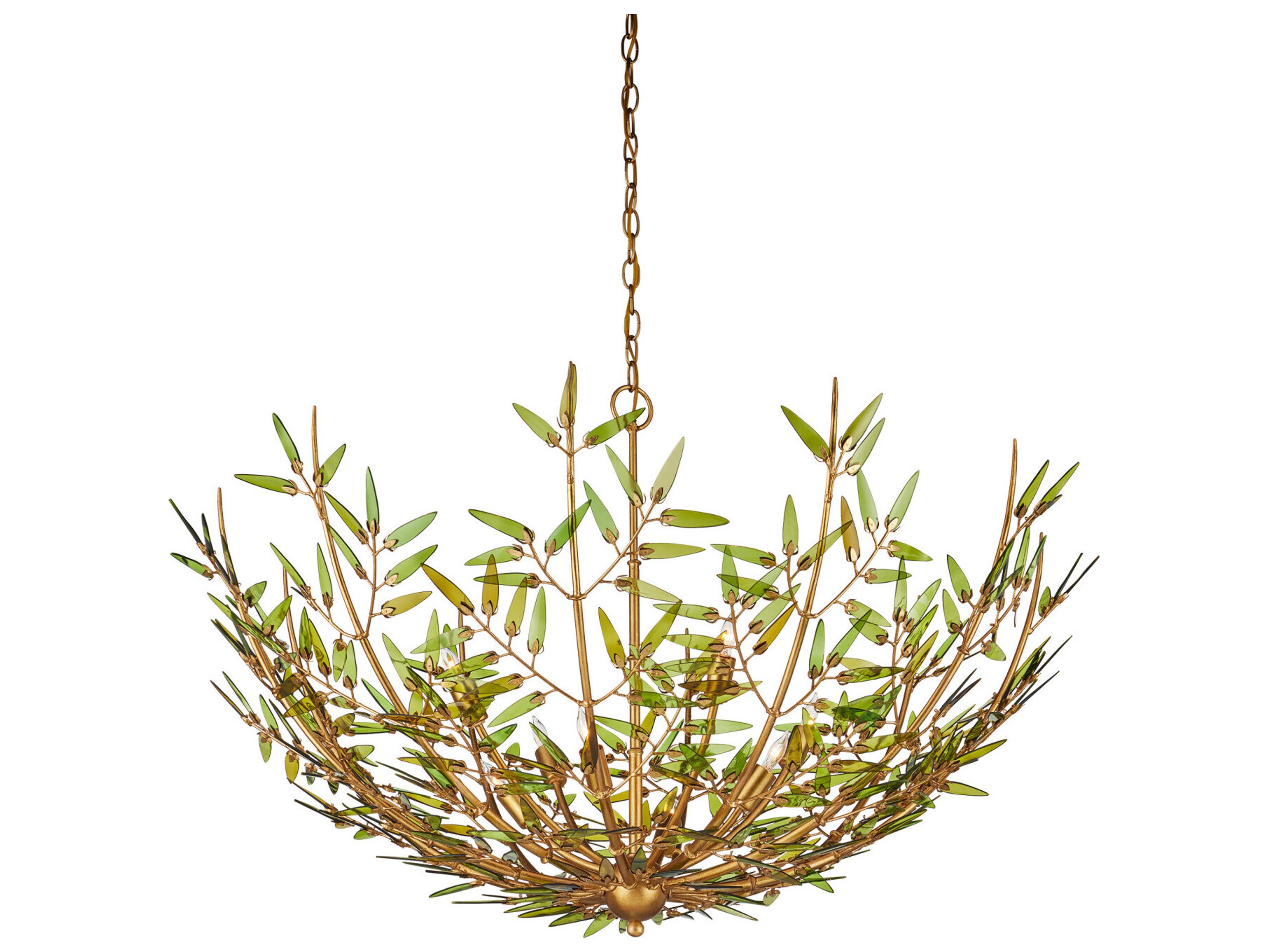 Currey & Company Babylon 8-Light Contemporary Gold Chandelier
