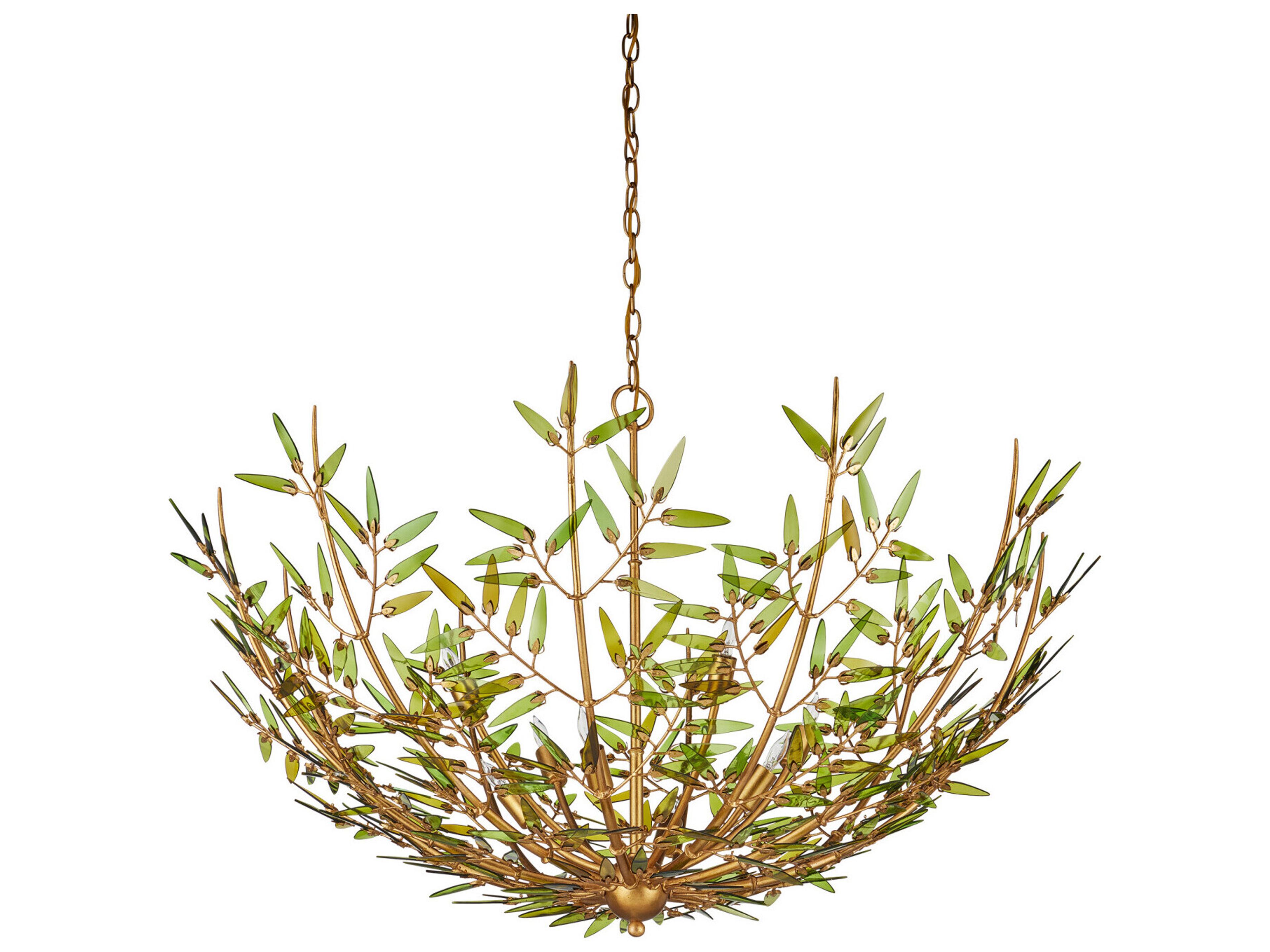 Currey & Company Babylon 8-Light Contemporary Gold Chandelier