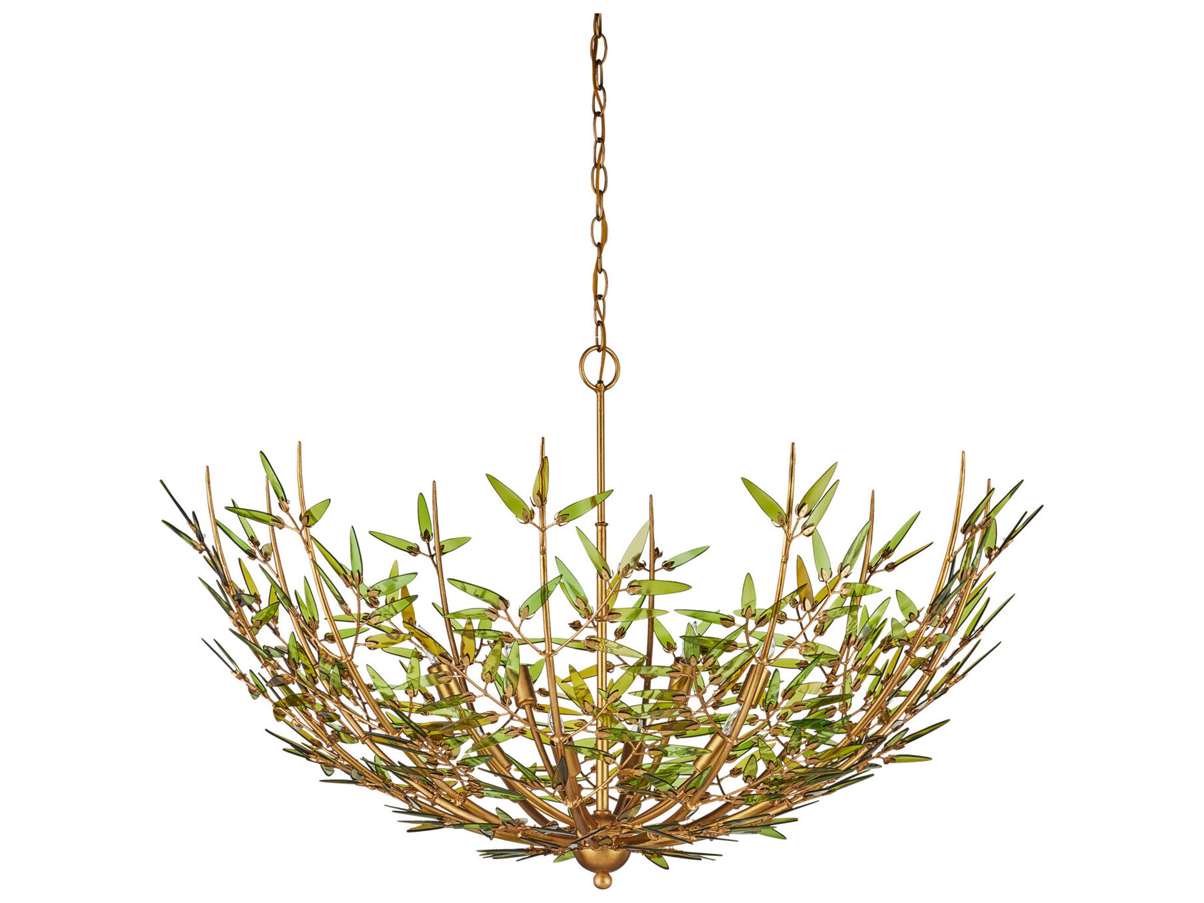 Currey & Company Babylon 8-Light Contemporary Gold Chandelier