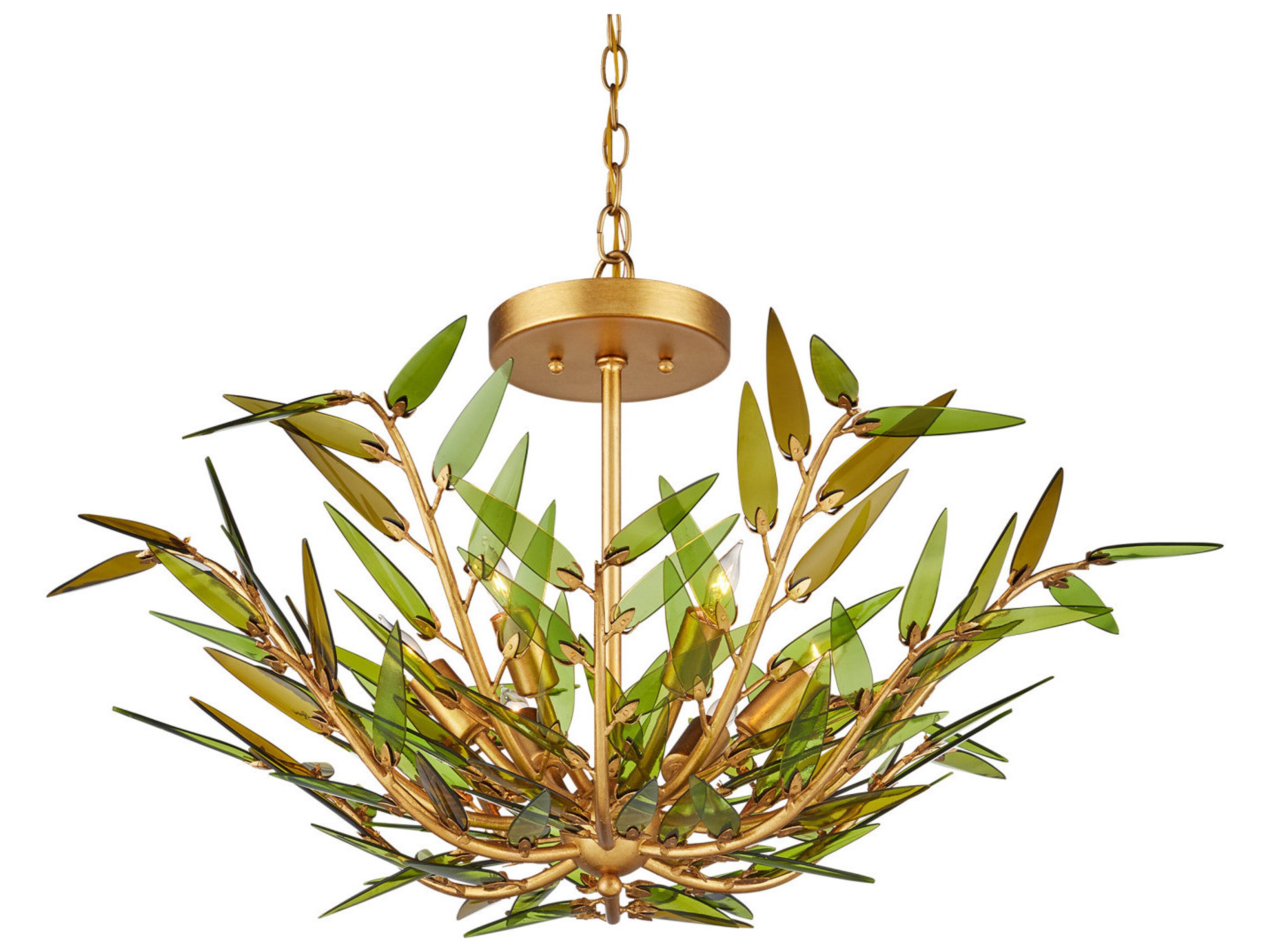 Currey & Company Babylon 6-Light Contemporary Gold Pendant