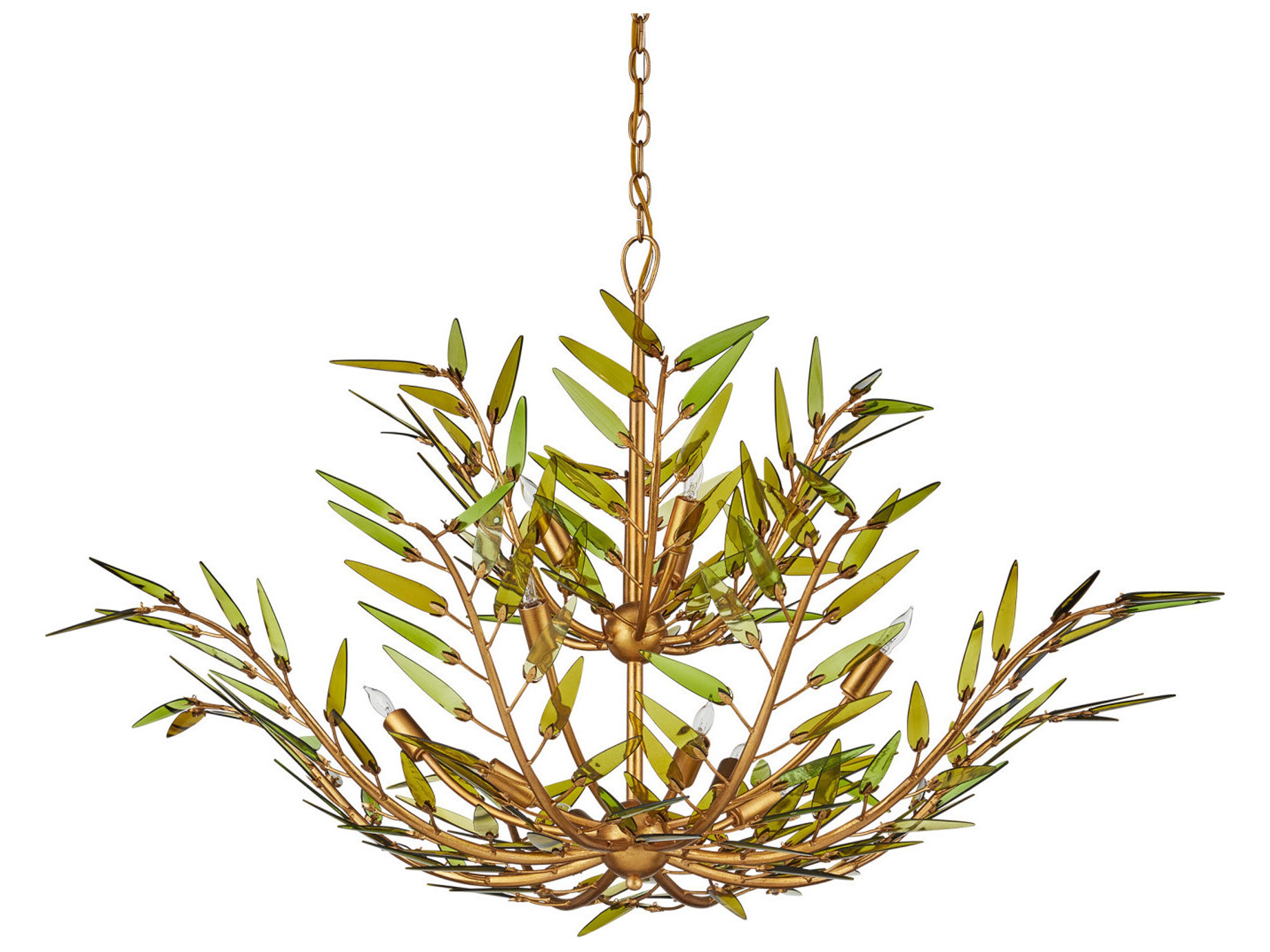 Currey & Company Babylon 11-Light Contemporary Gold Chandelier