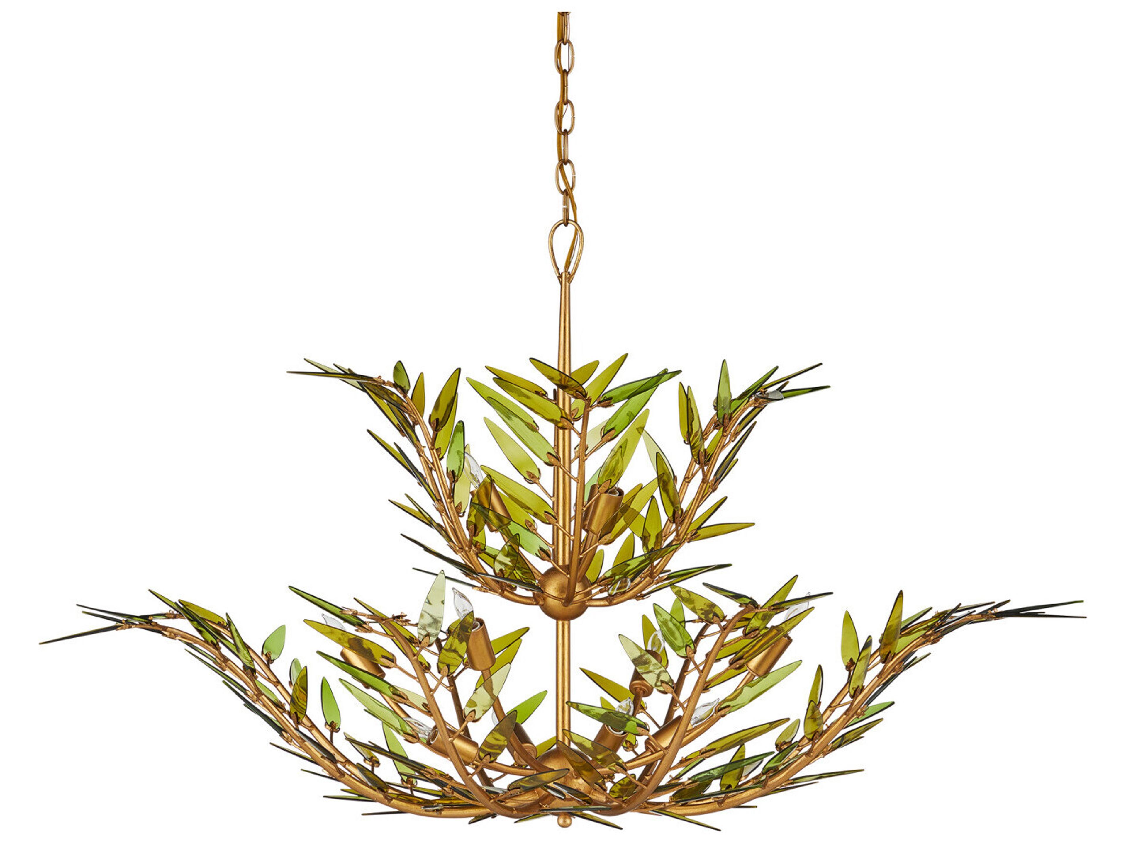 Currey & Company Babylon 11-Light Contemporary Gold Chandelier