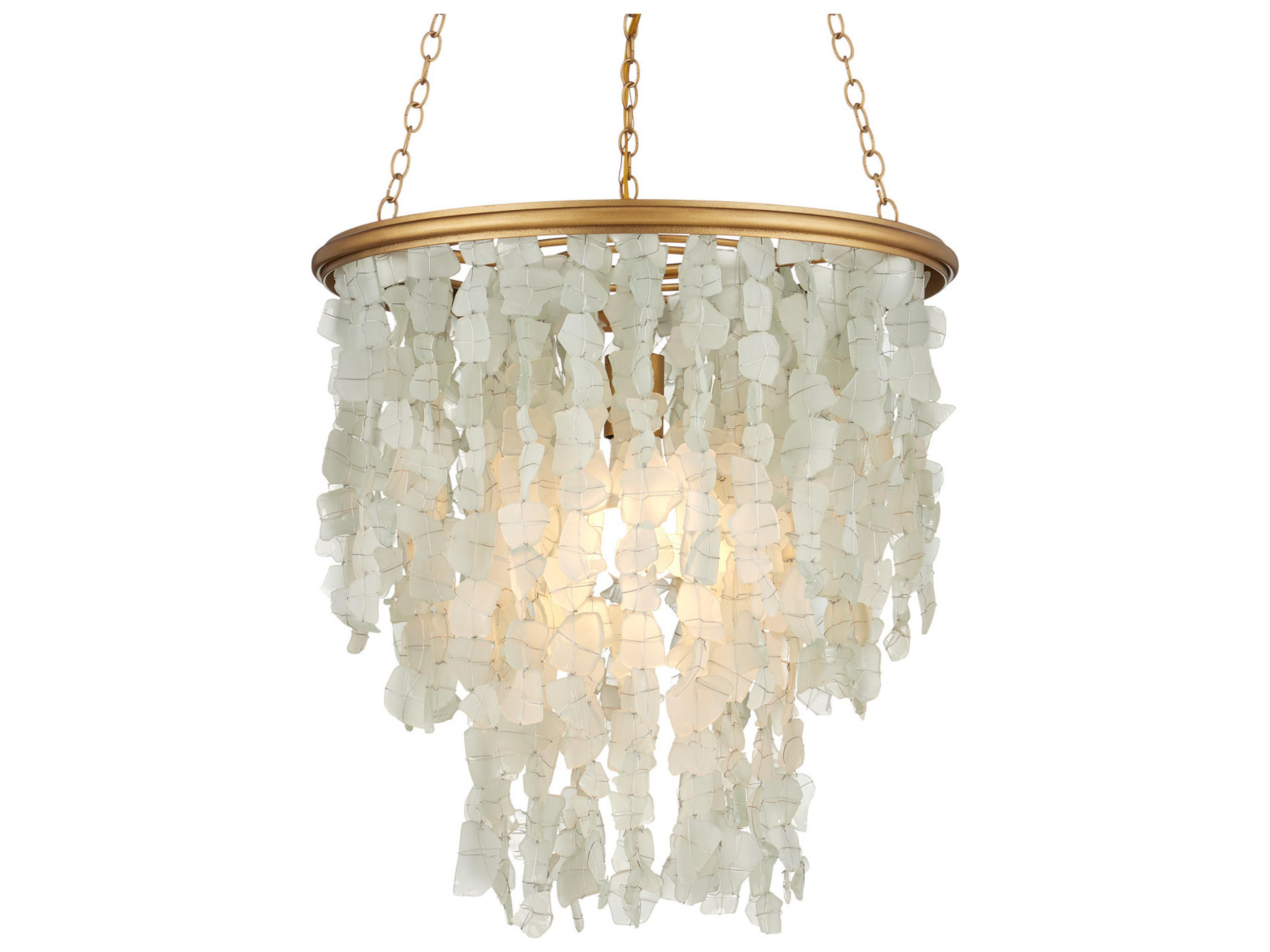 Verre De Mer 1-Light Seaglass Contemporary Gold Pendant