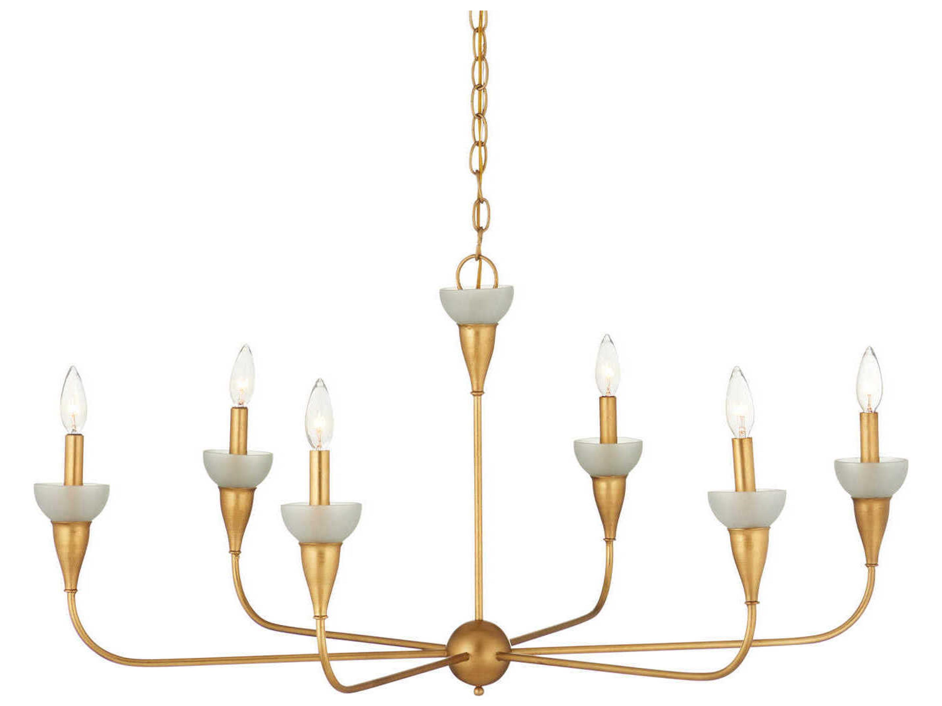 Aurelia 6-Light Contemporary Gold Leaf Chandelier