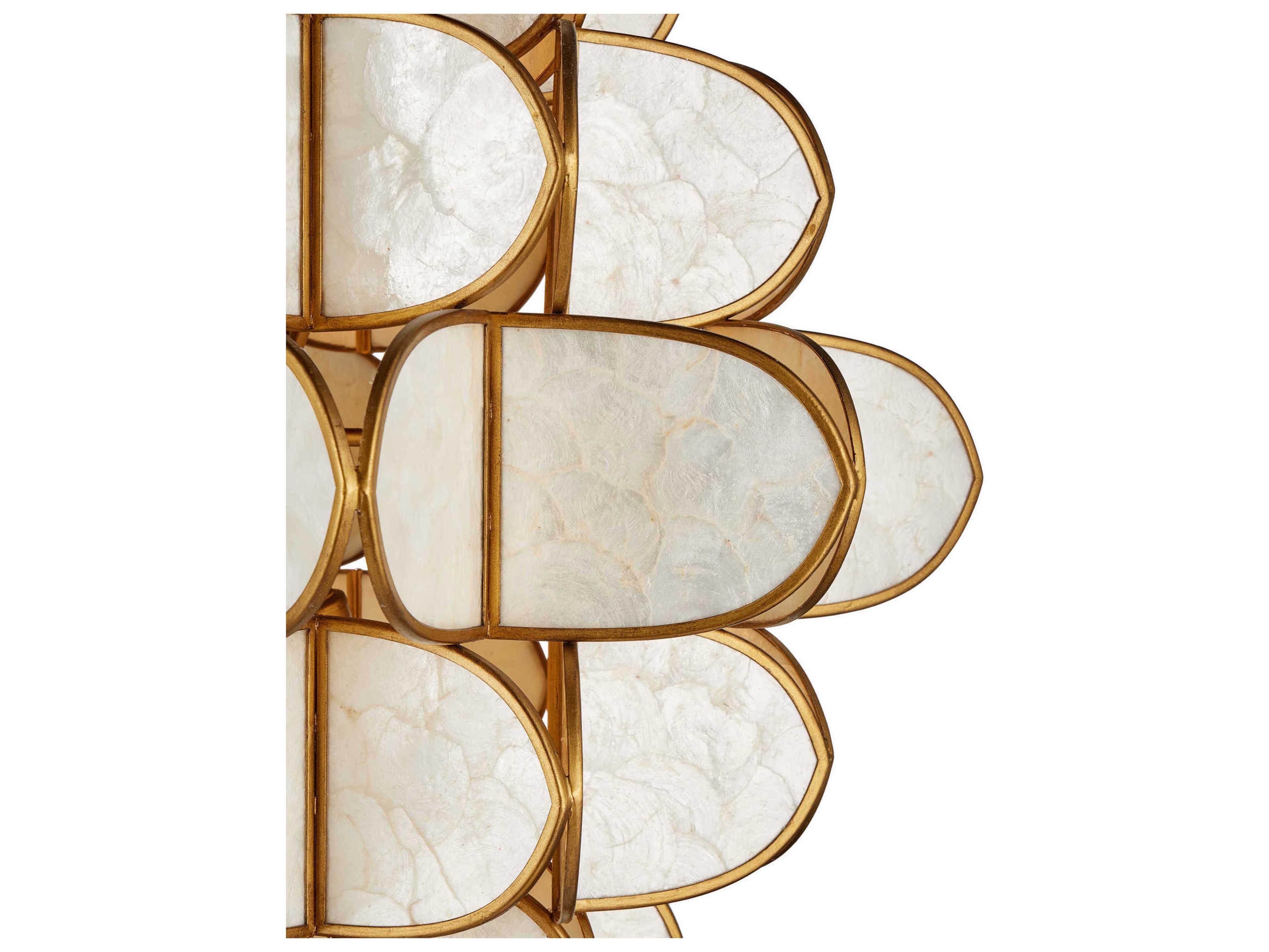 Currey & Company Galatea 9-Light Brass Tiered Chandelier