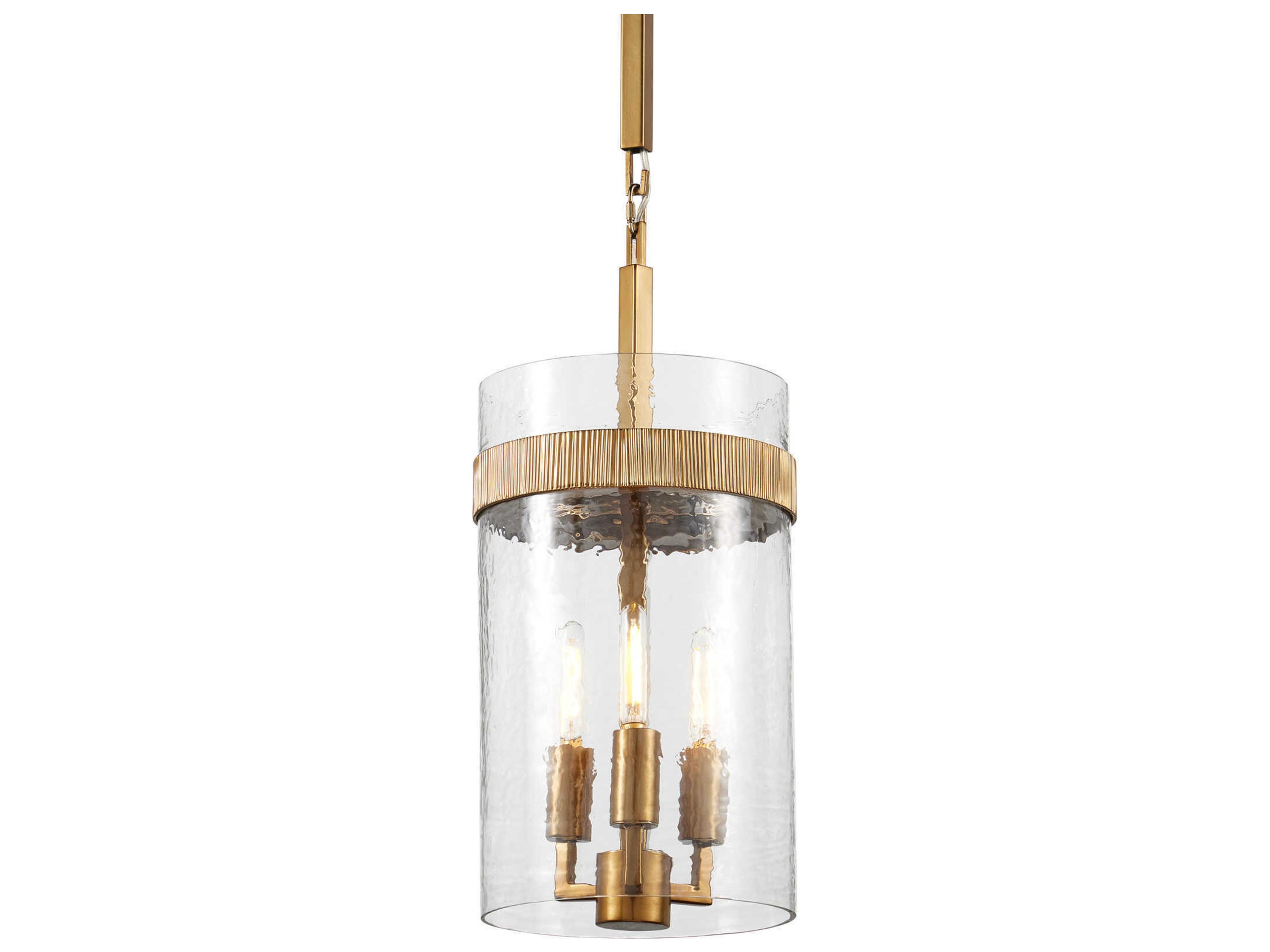 Currey & Company Sudeley 3-Light Satin Brass Cylinder Mini Pendant