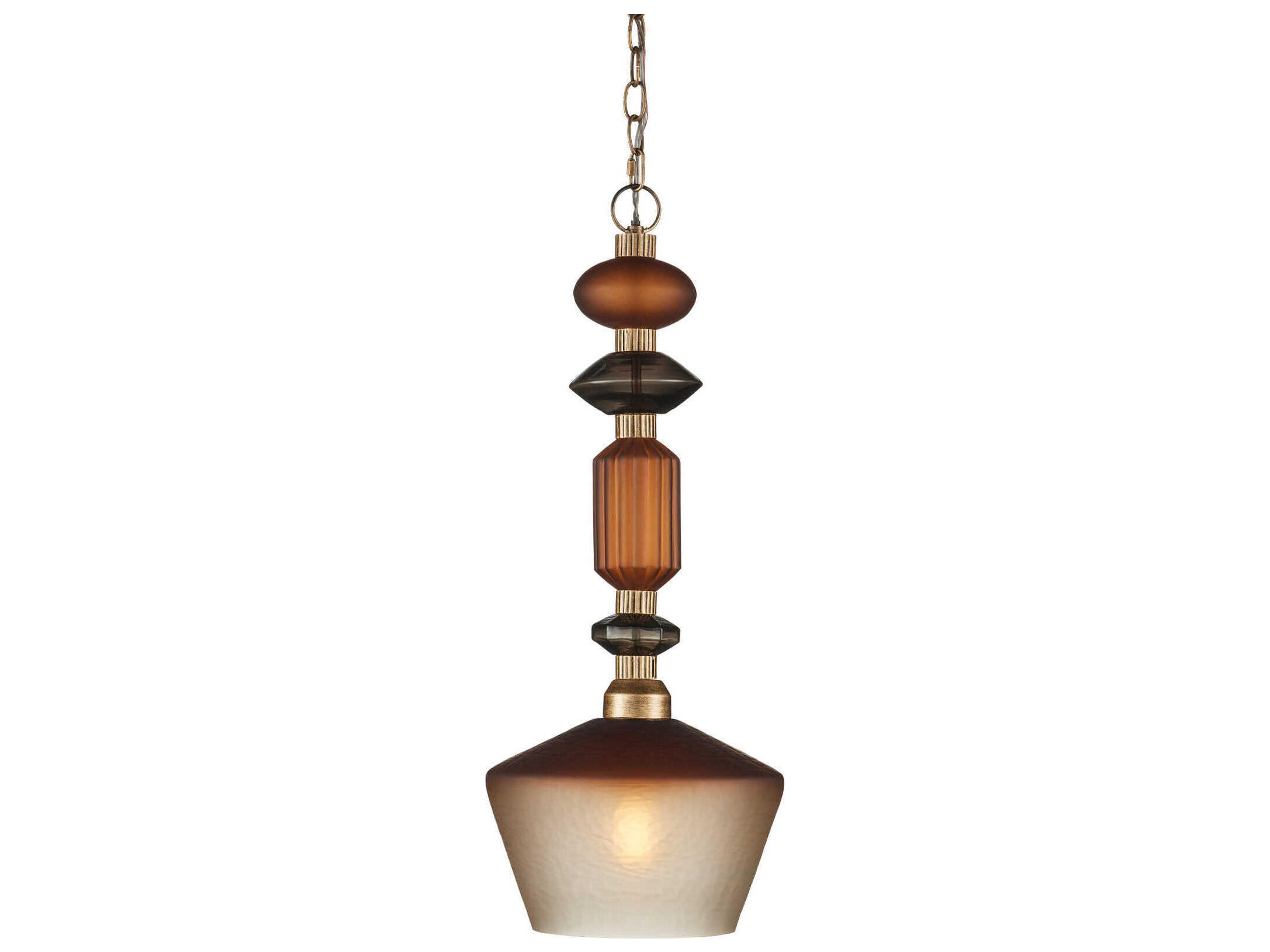 Currey & Company Mandeville 1-Light Gold Geometric Mini Pendant