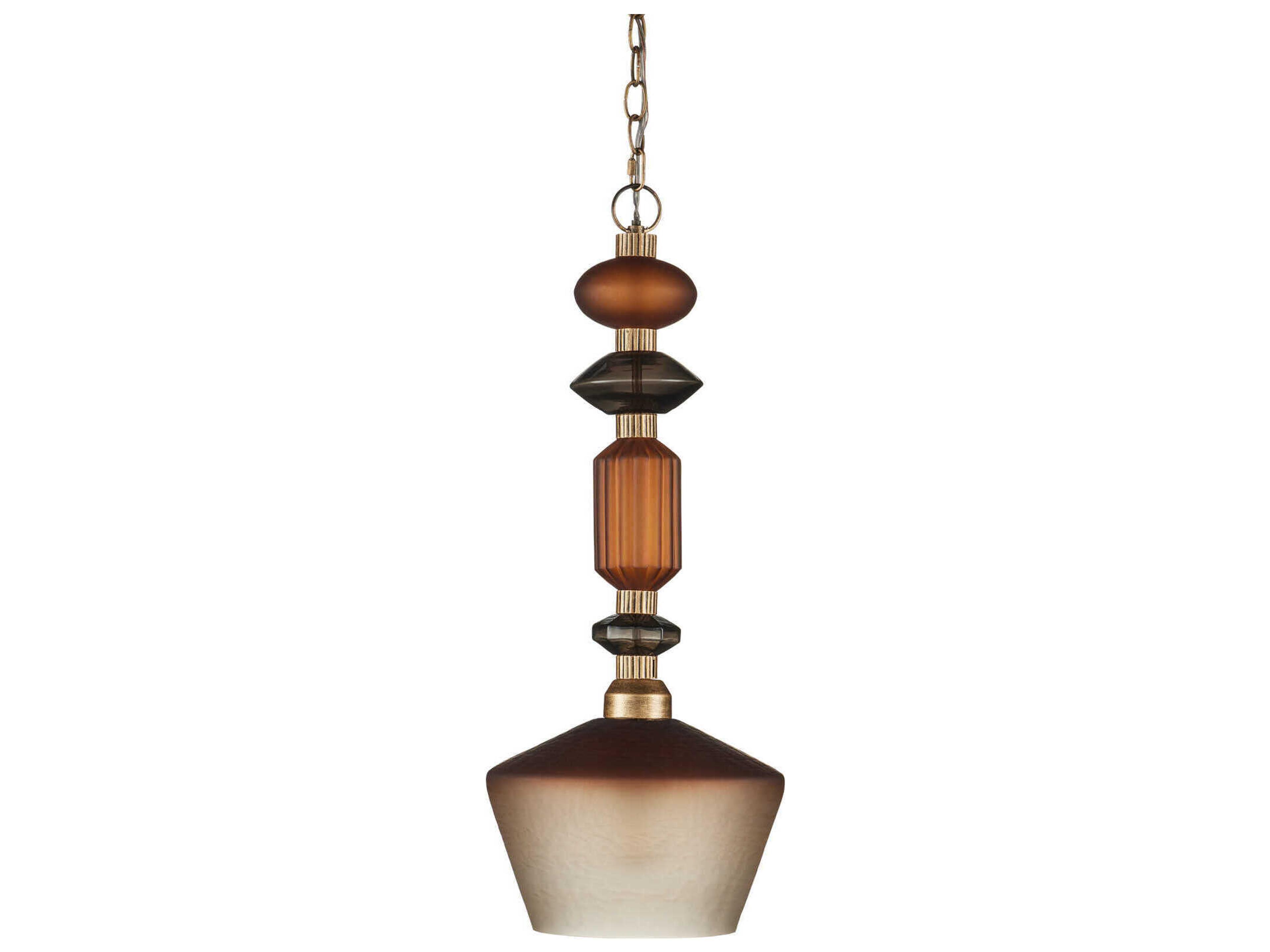 Currey & Company Mandeville 1-Light Gold Geometric Mini Pendant
