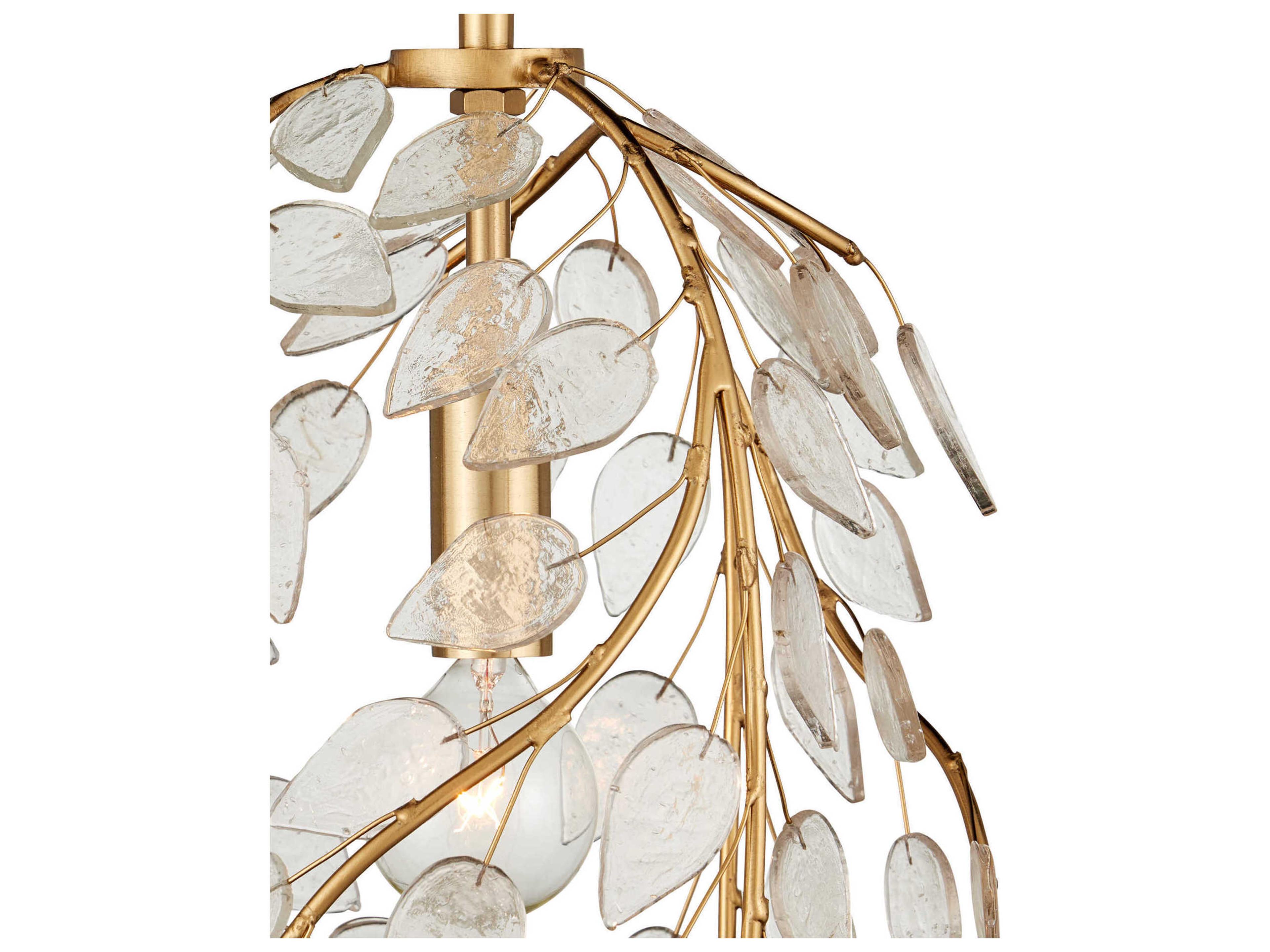 Currey & Company Banyan 1-Light Antique Brass Mini Pendant