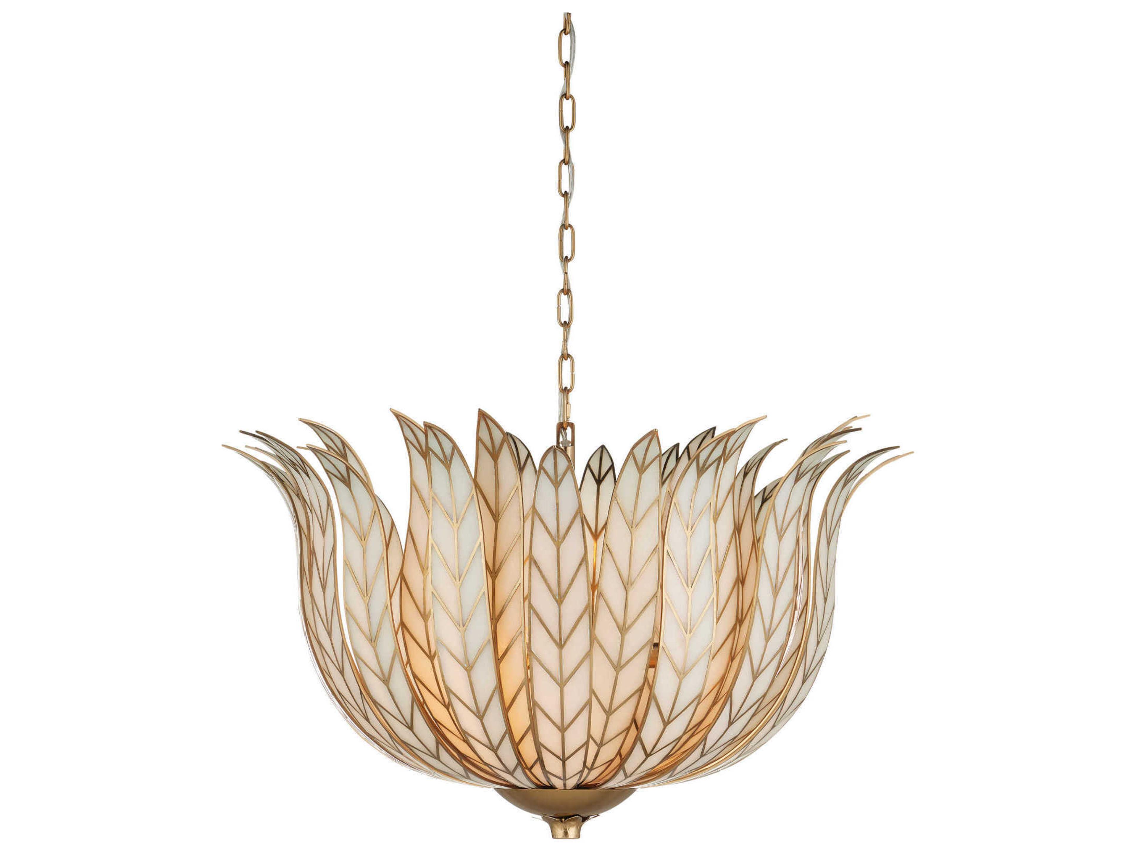 Lamina 3-Light Antique Brass Bowl Chandelier
