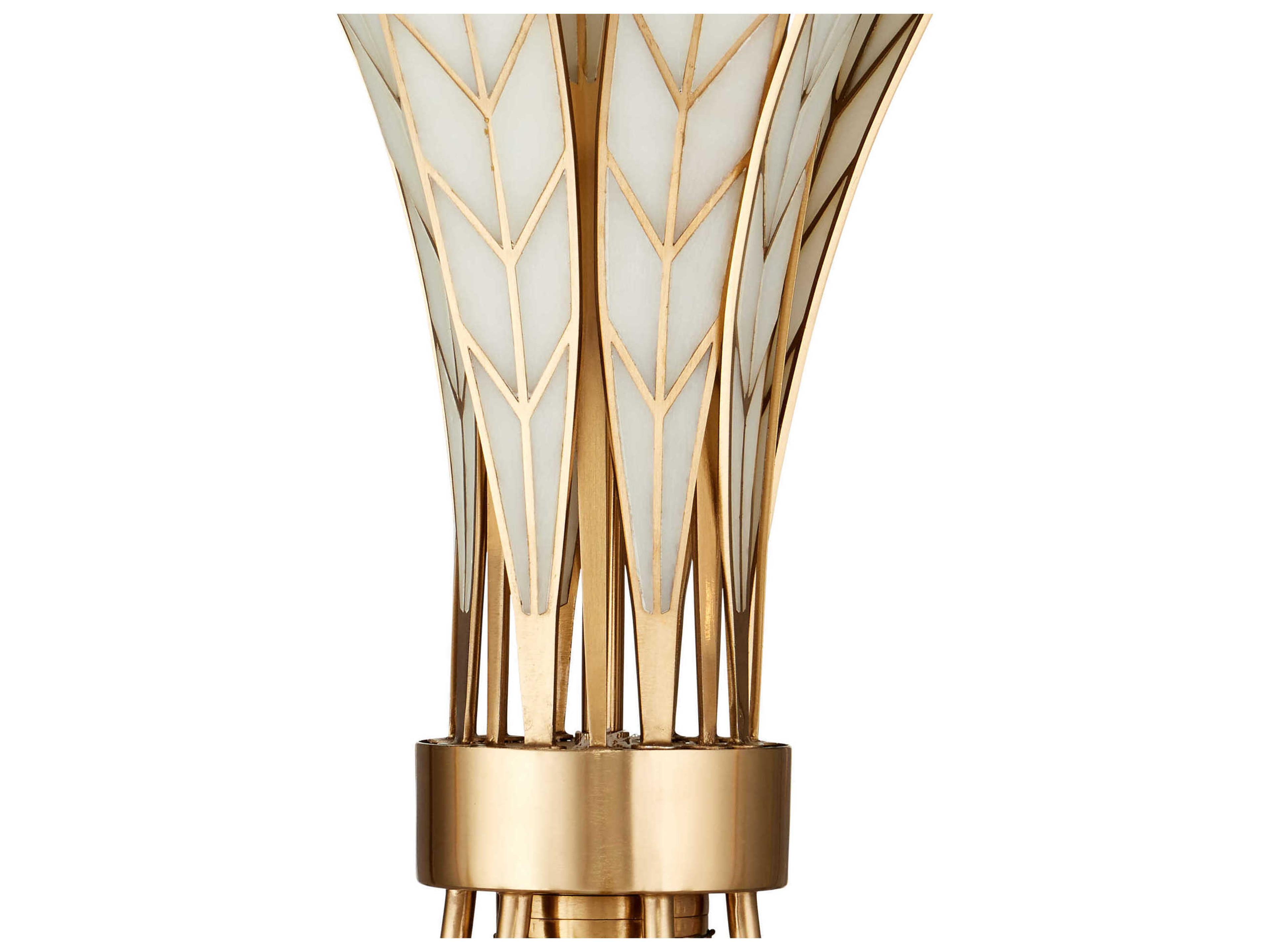 Currey & Company Foliatura 6-Light Antique Brass Chandelier