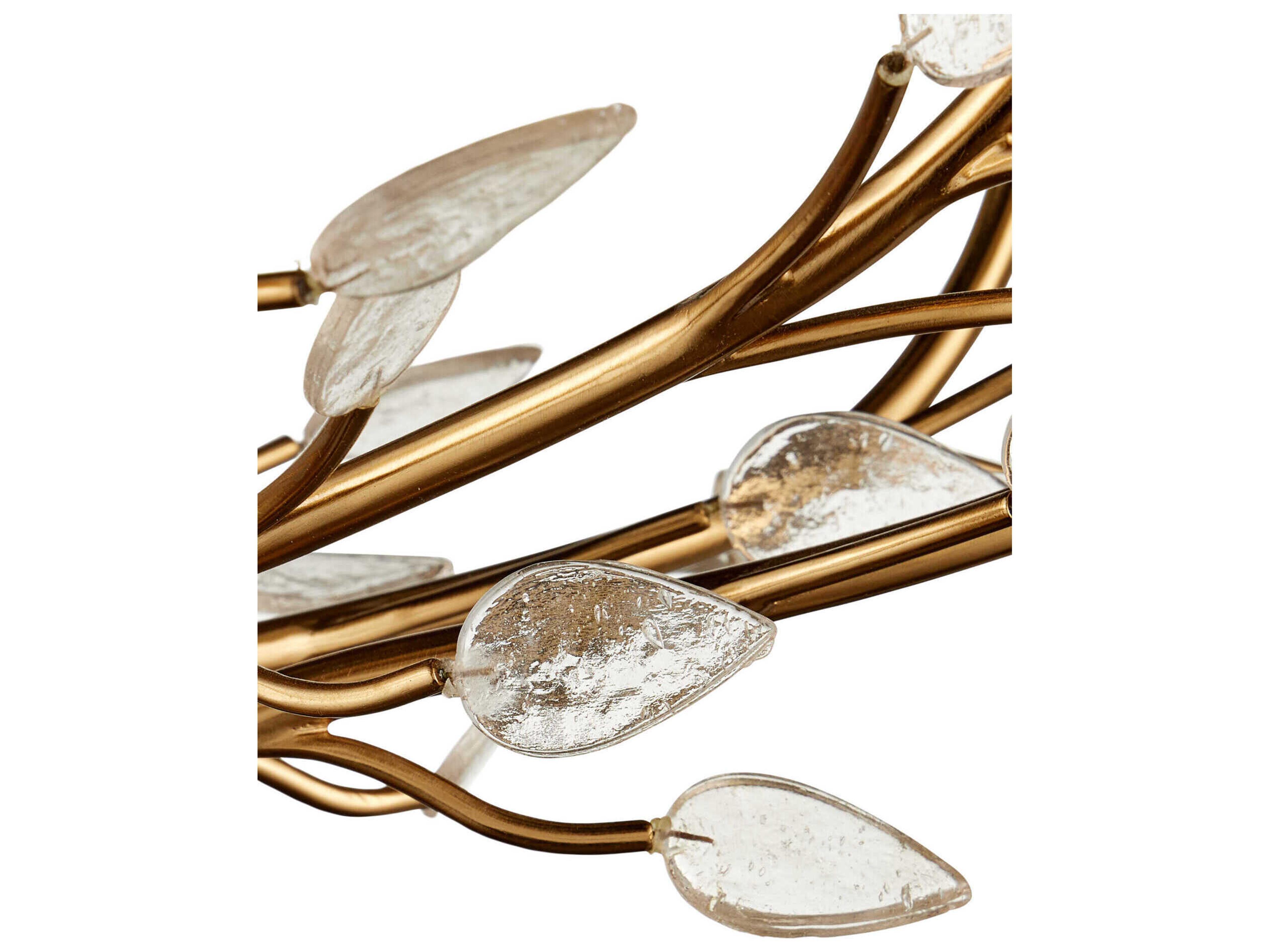 Currey & Company Star Magnolia 10-Light Antique Brass Chandelier