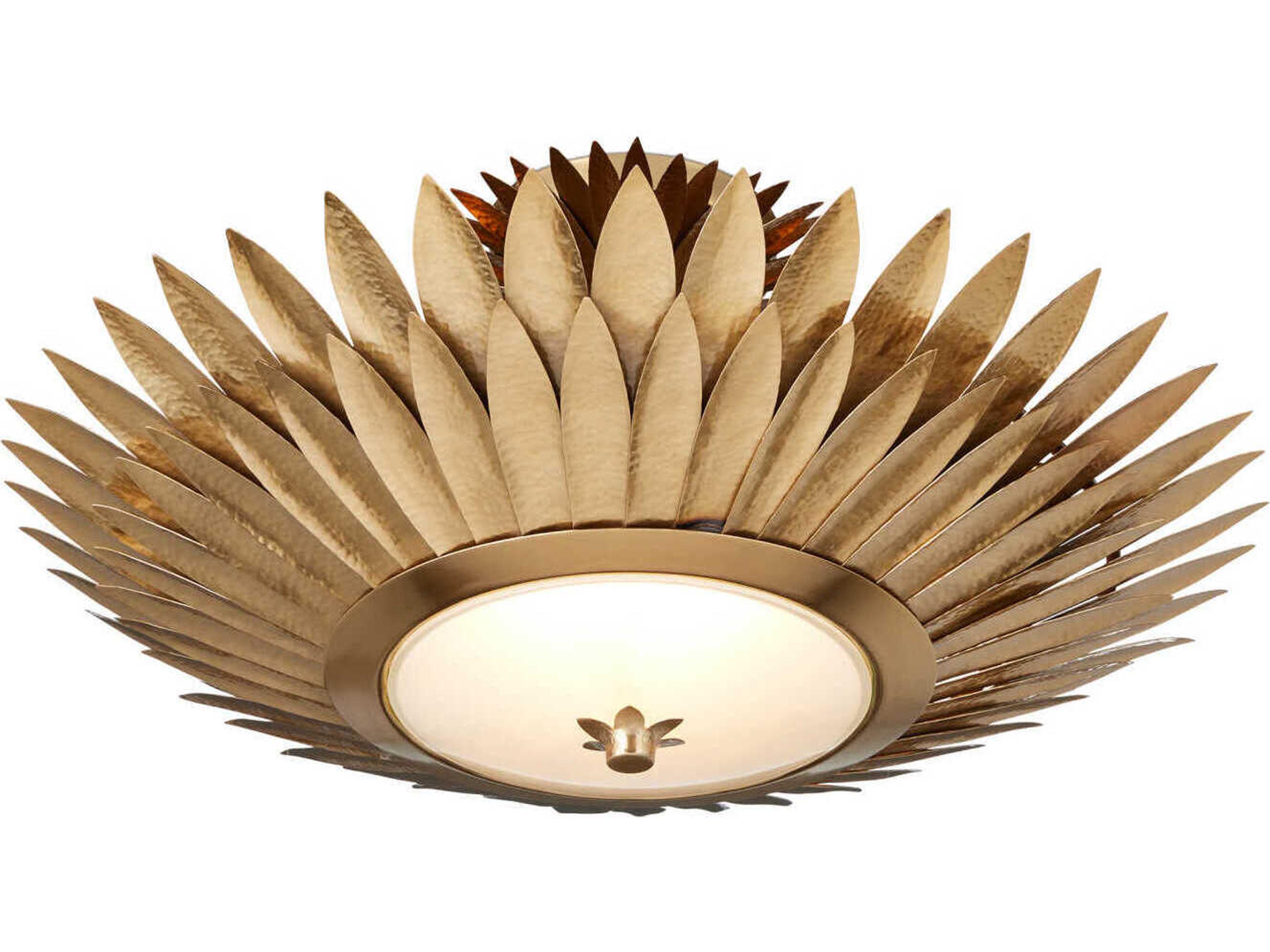 Currey & Company Plumage 1-Light Antique Brass Bowl Pendant