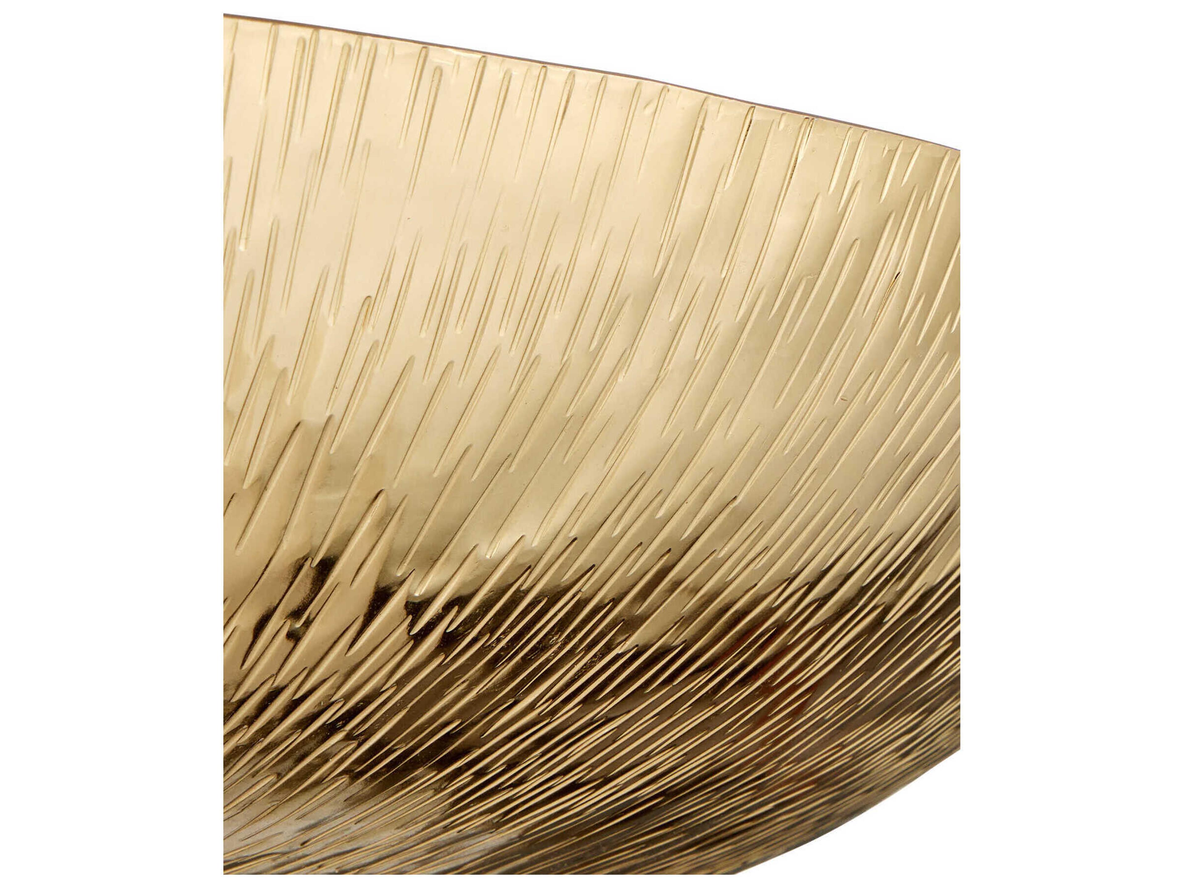 Currey & Company Origo 3-Light Brass Bowl Semi Flush Mount