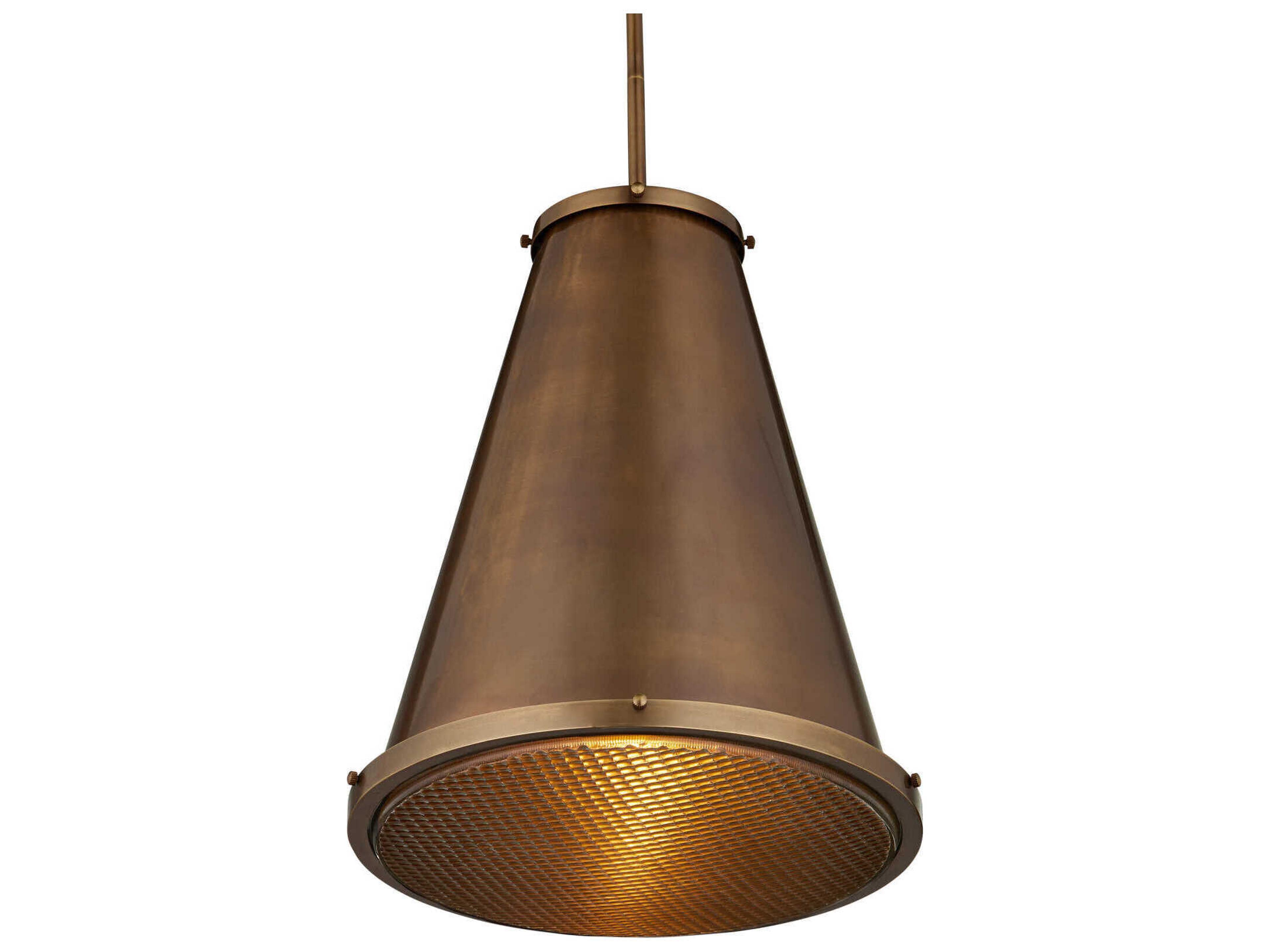 Currey & Company Seafarer 1-Light Antique Brass Pendant