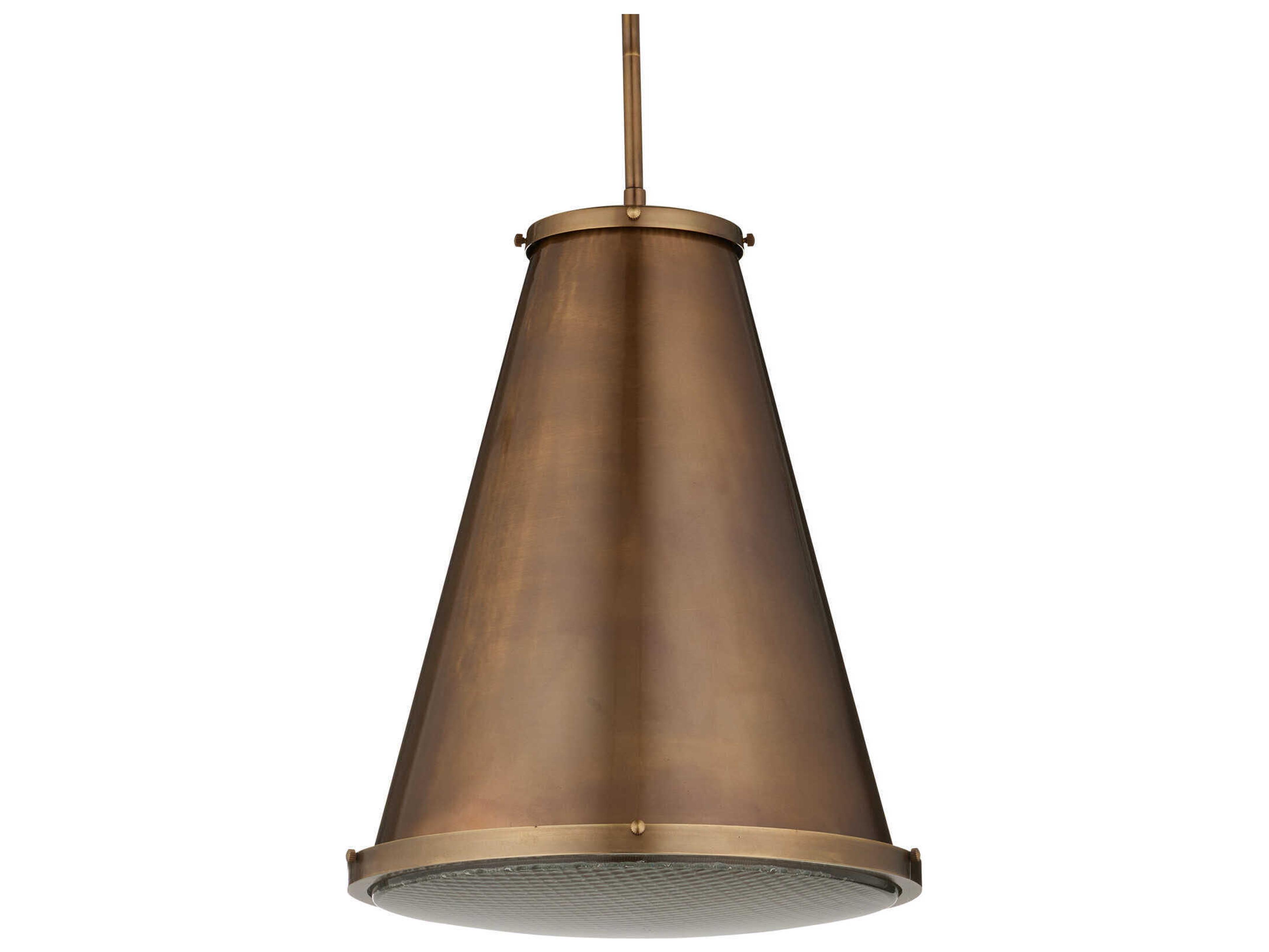 Currey & Company Seafarer 1-Light Antique Brass Pendant