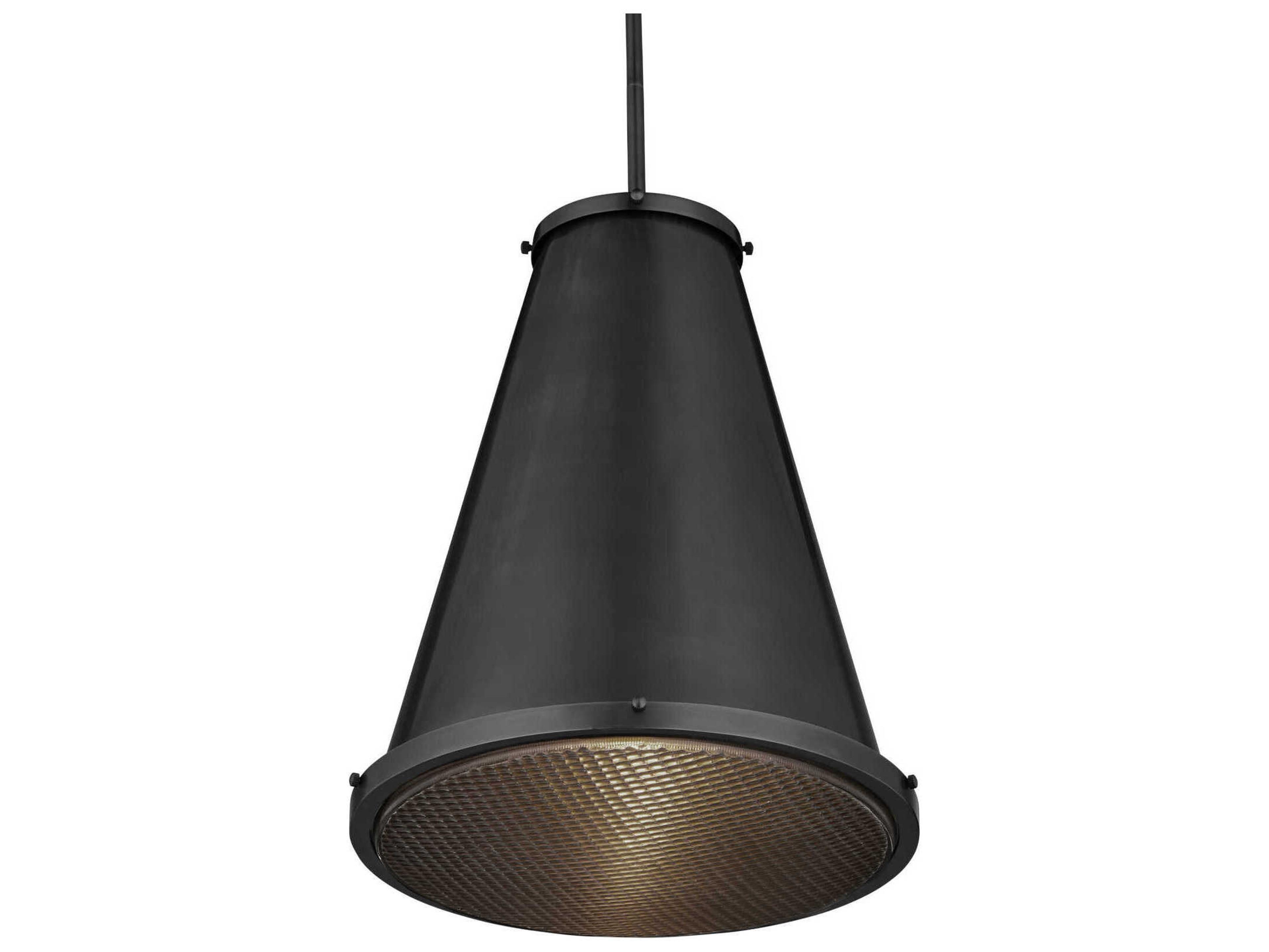 Currey & Company Seafarer 1-Light Matte Black Pendant