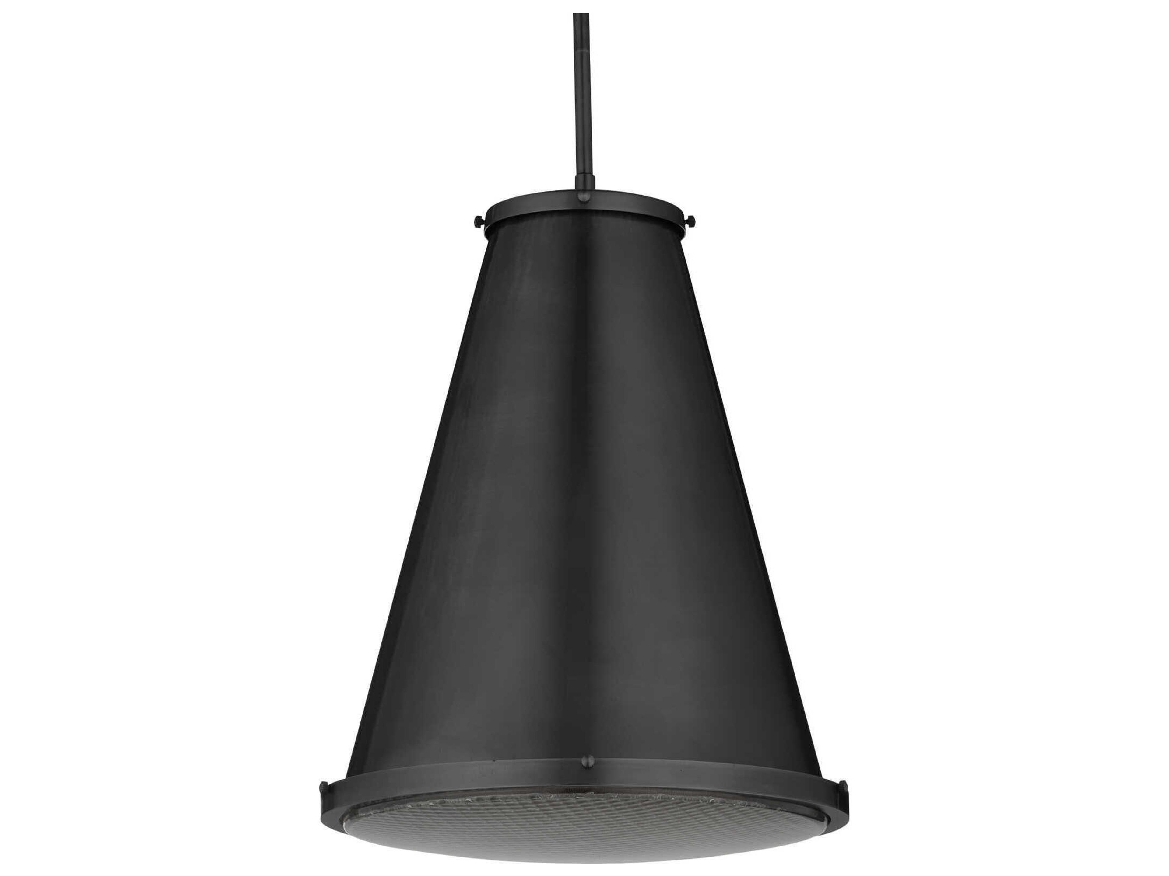 Currey & Company Seafarer 1-Light Matte Black Pendant