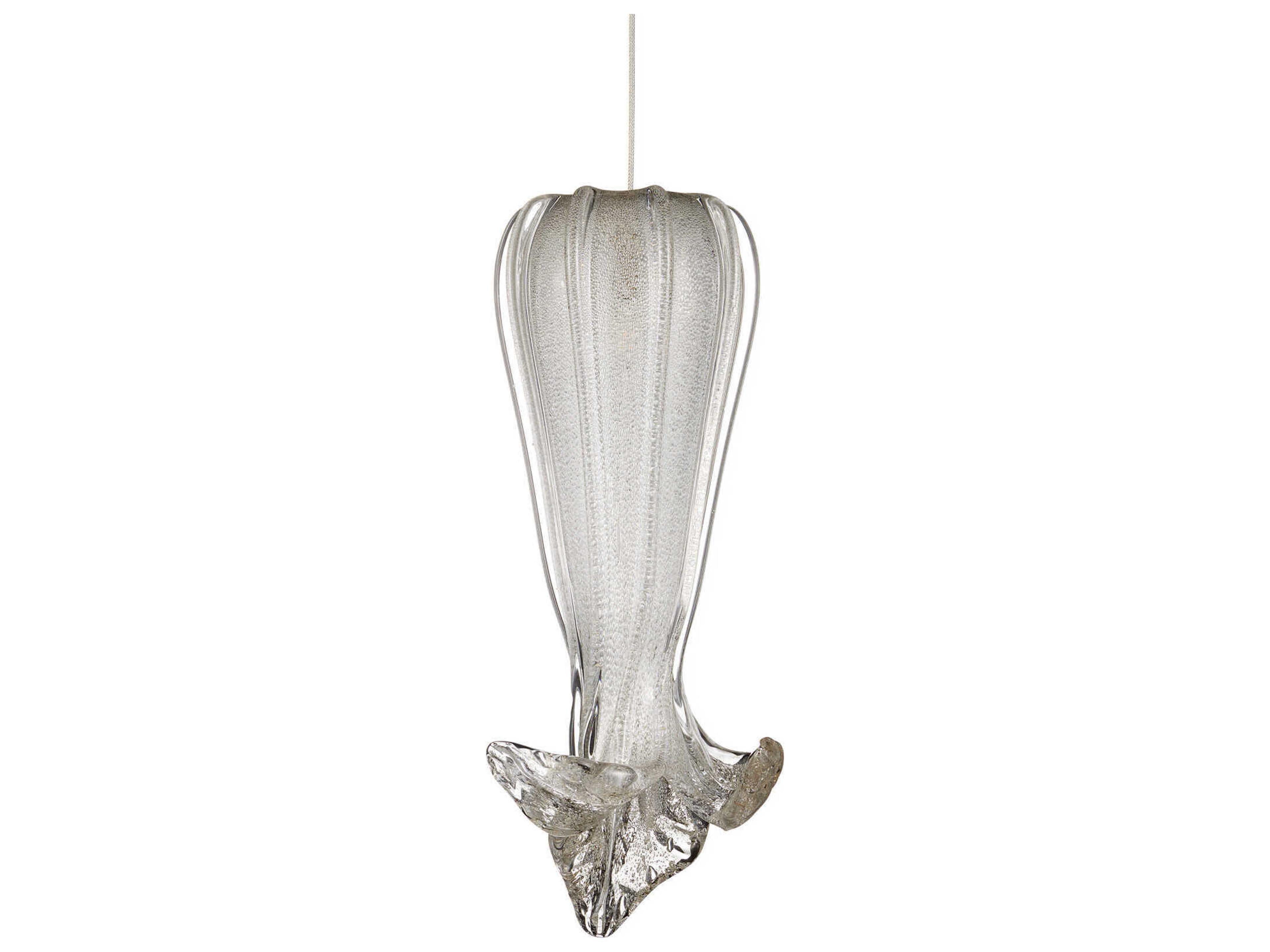 Currey & Company Calmar 1-Light Opaque Gray Mini Pendant