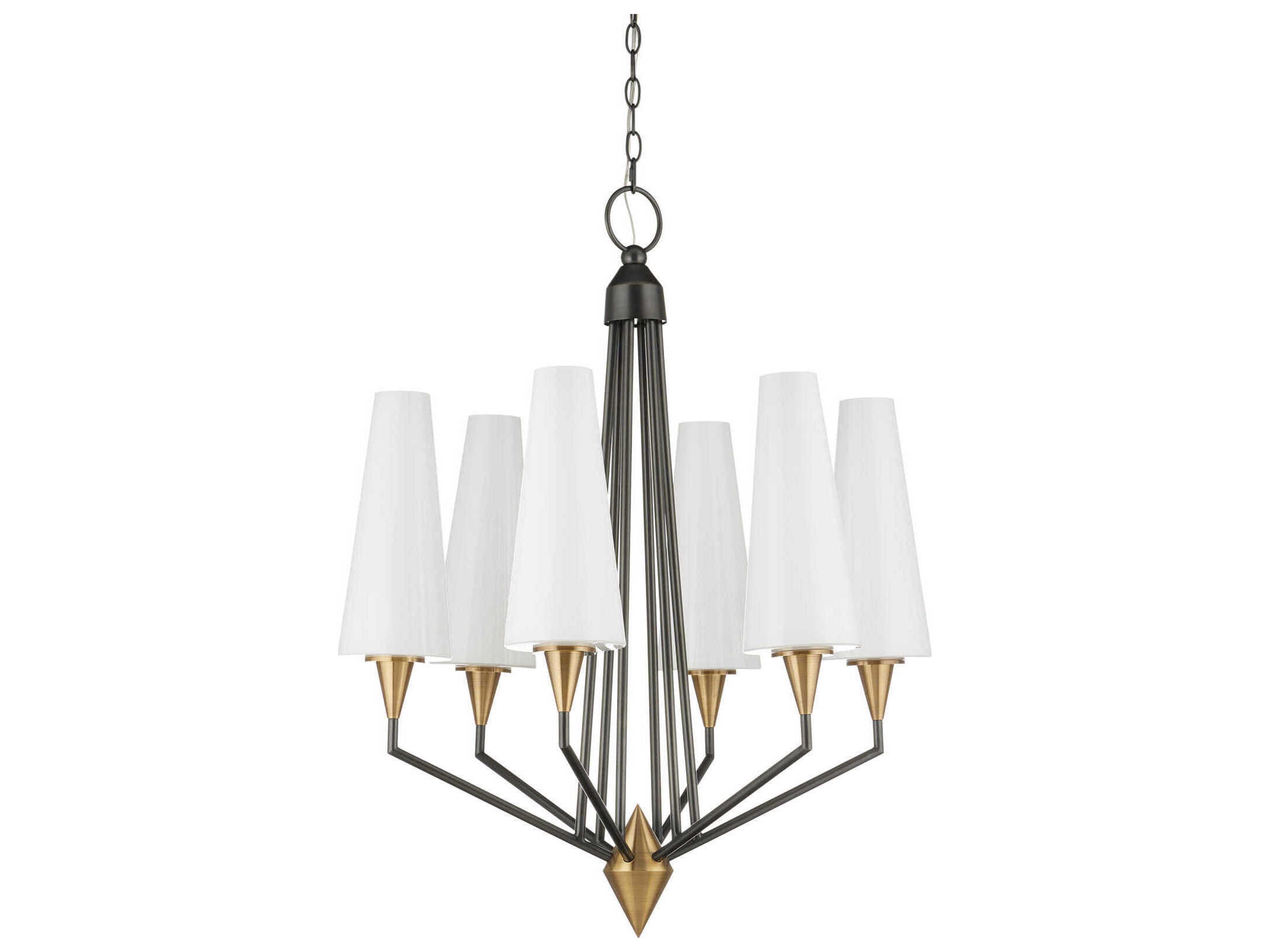Currey & Company Hennin 6-Light Bronze Chandelier