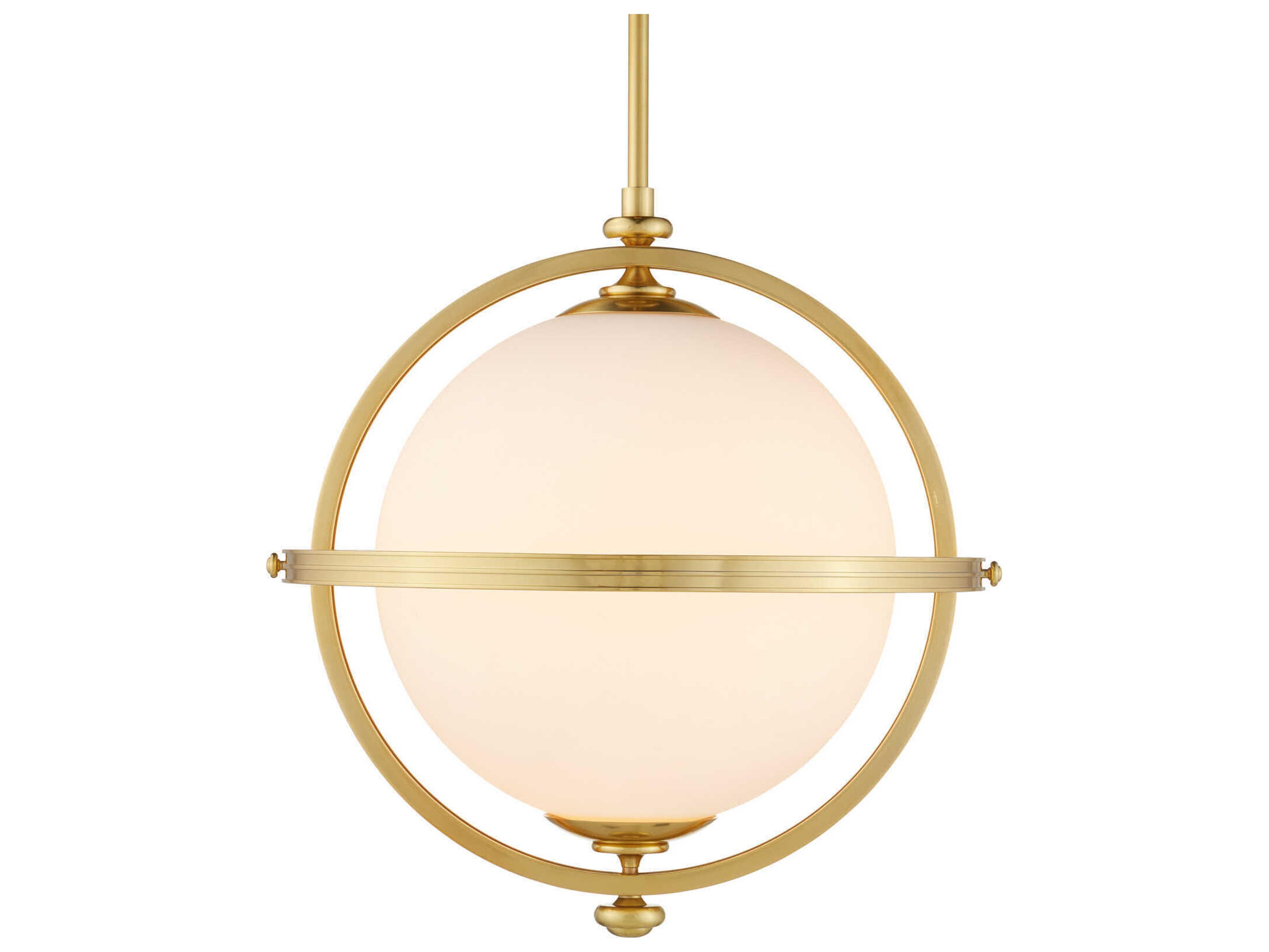 Currey & Company Astral 1-Light Brass Globe Pendant