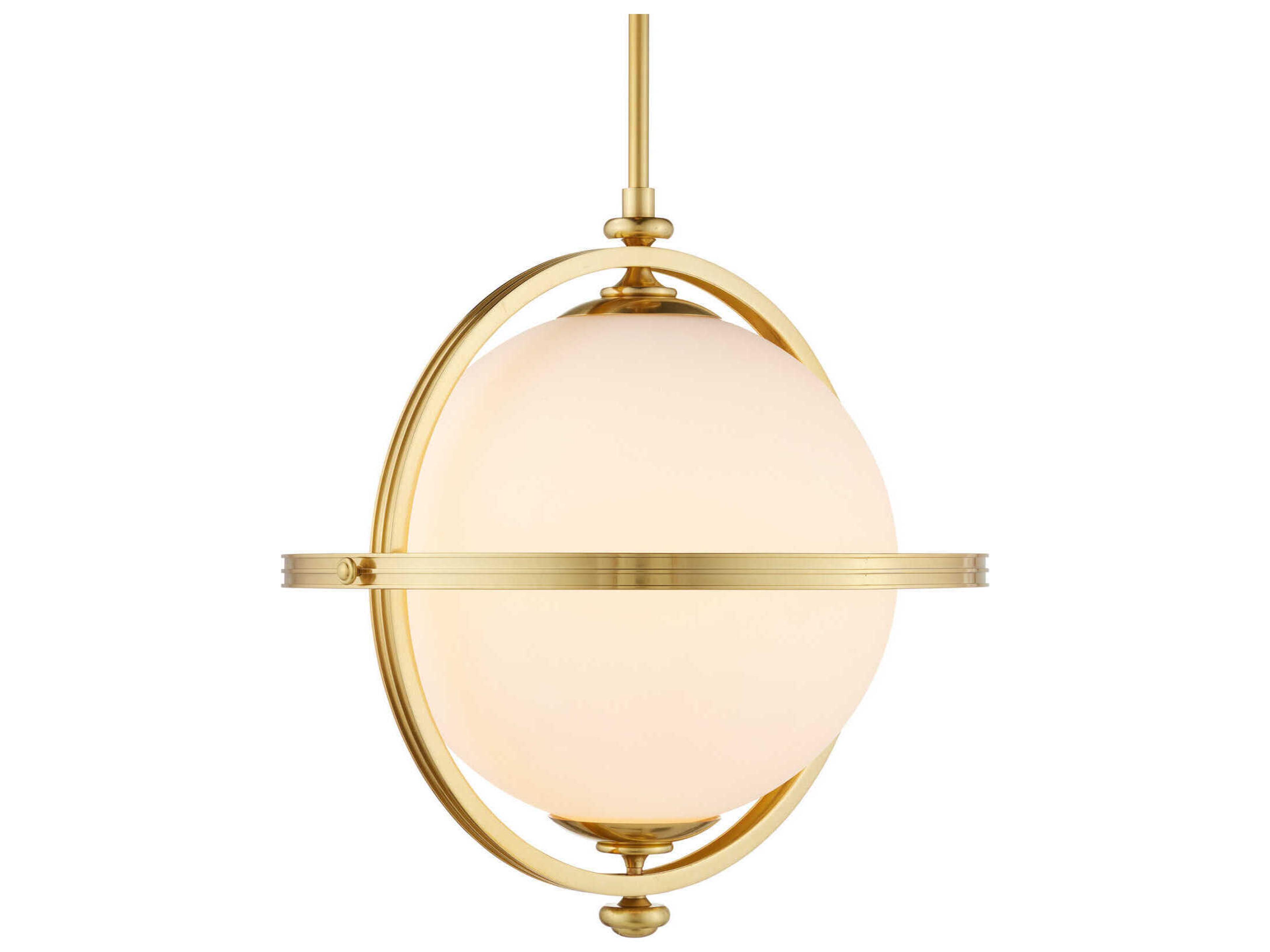 Currey & Company Astral 1-Light Brass Globe Pendant