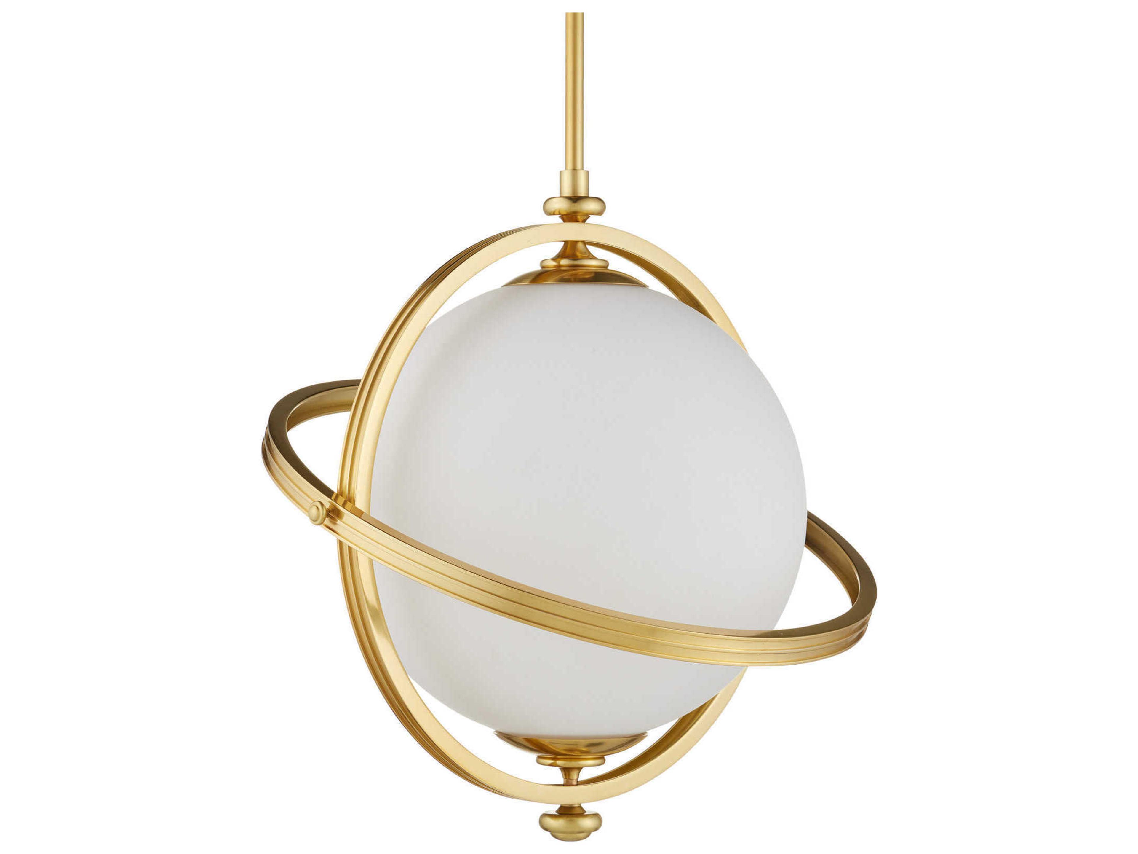 Currey & Company Astral 1-Light Brass Globe Pendant